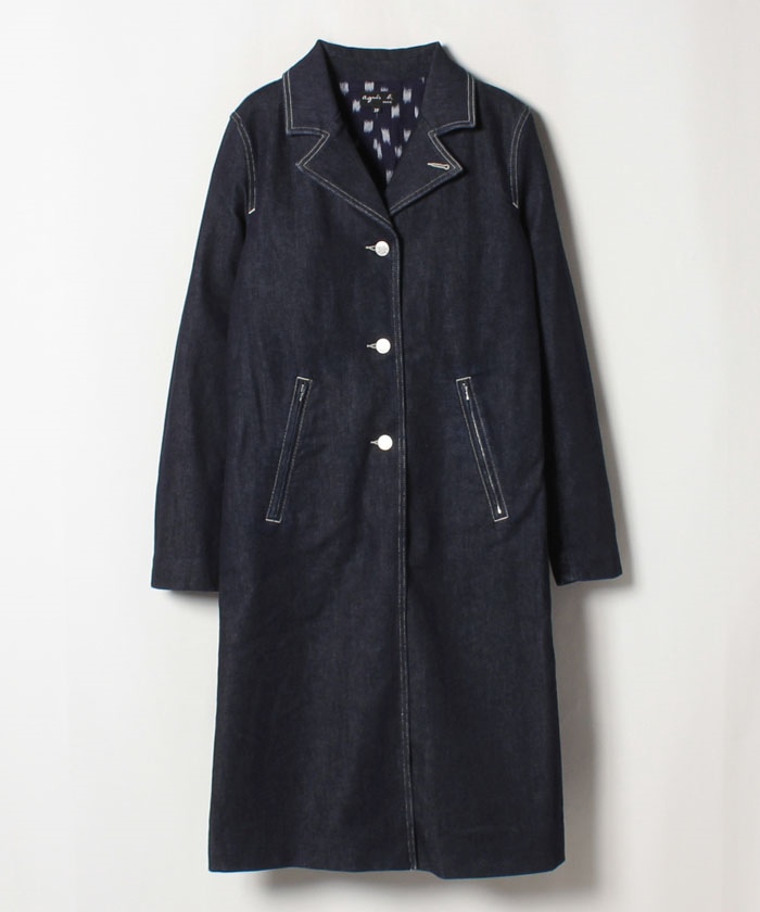 Outlet Ka17 Manteau デニムチェスターコート Agnes B Femme レディース アニエスベー公式通販サイト