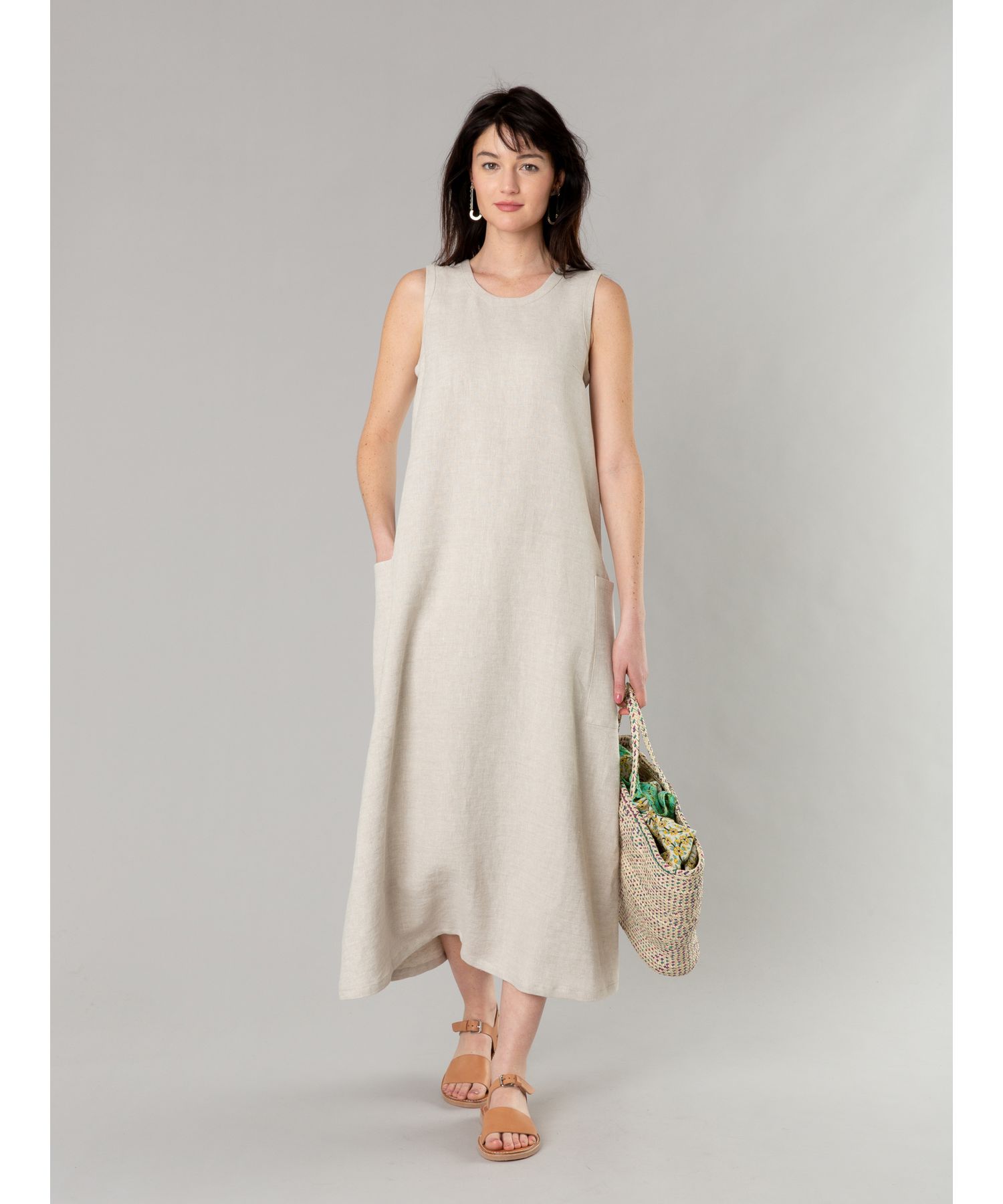 Uv06 Robe リネンロングワンピース Agnes B Femme レディース アニエスベー公式通販サイト