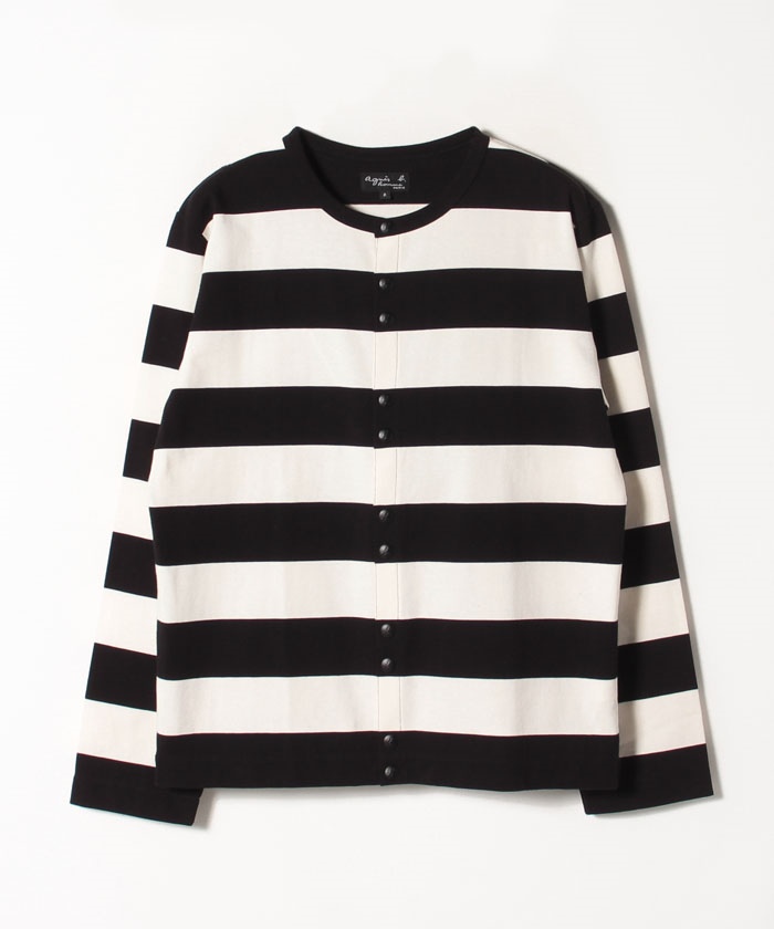 Outlet J019 Cardigan ボーダーカーディガンプレッション Agnes B Homme メンズ アニエスベー公式通販サイト