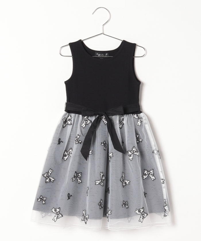 Outlet Tbr8 E Robe キッズ リボンチュールワンピース Agnes B Enfant キッズ アニエスベー公式通販サイト