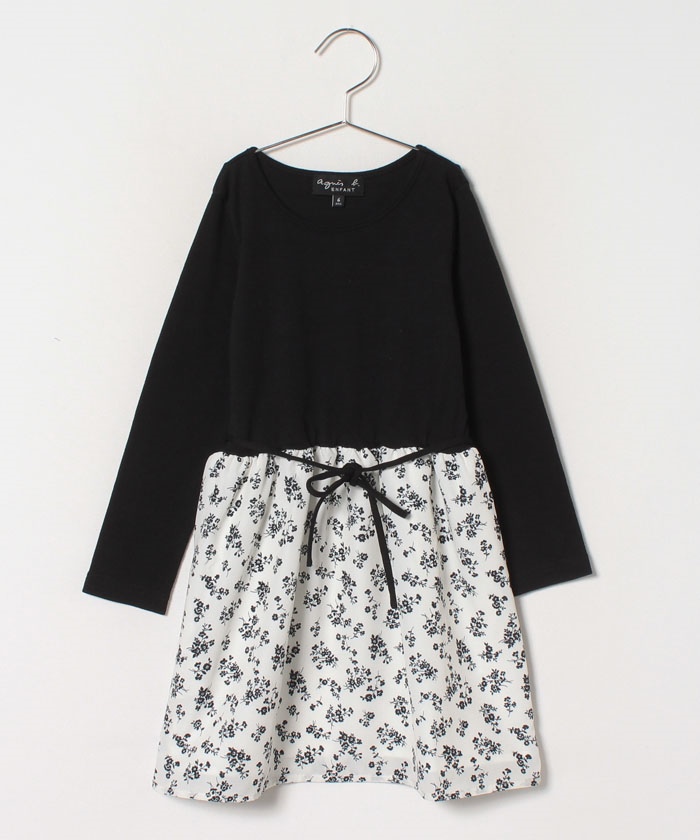 Outlet Ibu1 E Robe キッズ フラワープリントドッキングワンピース Agnes B Enfant キッズ アニエスベー 公式通販サイト