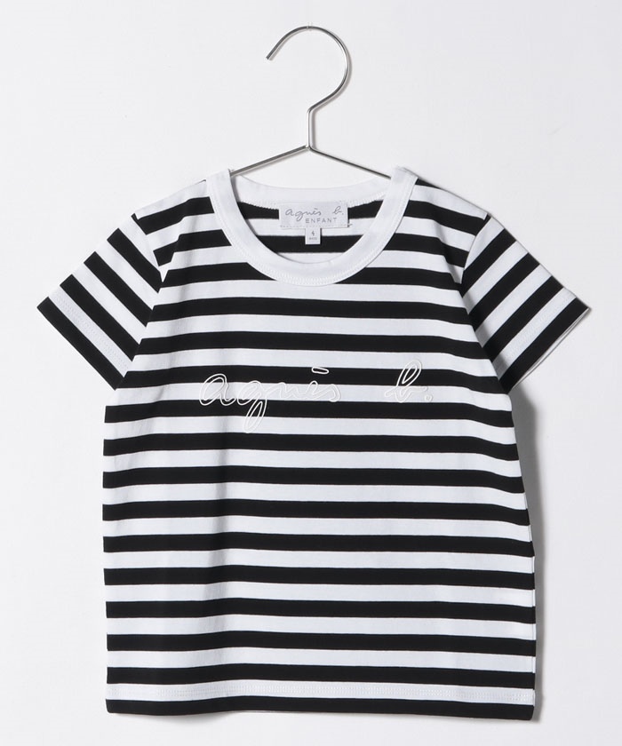 Scm5 E Ts キッズ ボーダーtシャツ Agnes B Enfant キッズ アニエスベー公式通販サイト