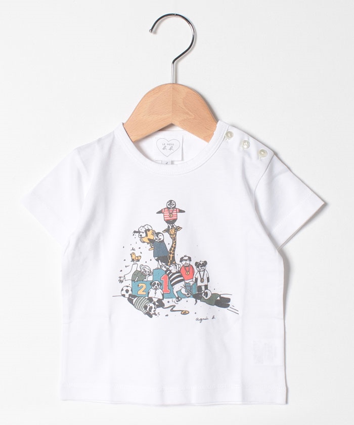 Scq9 L Ts ベビー ペンギンイラストtシャツ Agnes B Enfant キッズ アニエスベー公式通販サイト