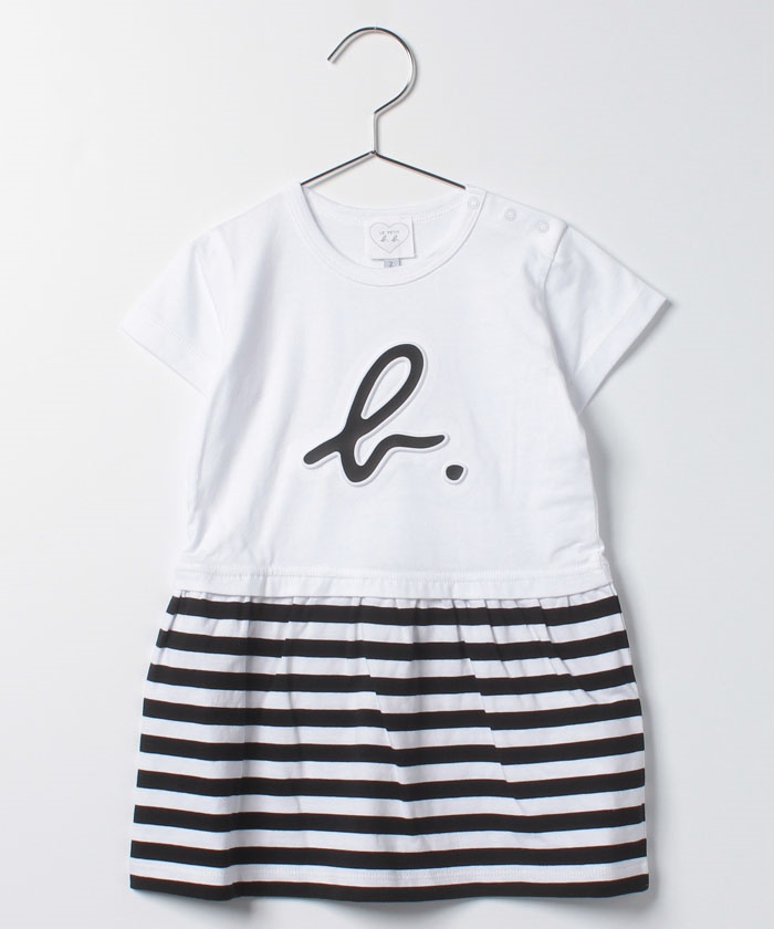 Scy0 L Robe ベビー B ロゴドッキングワンピース Agnes B Enfant キッズ アニエスベー公式通販サイト