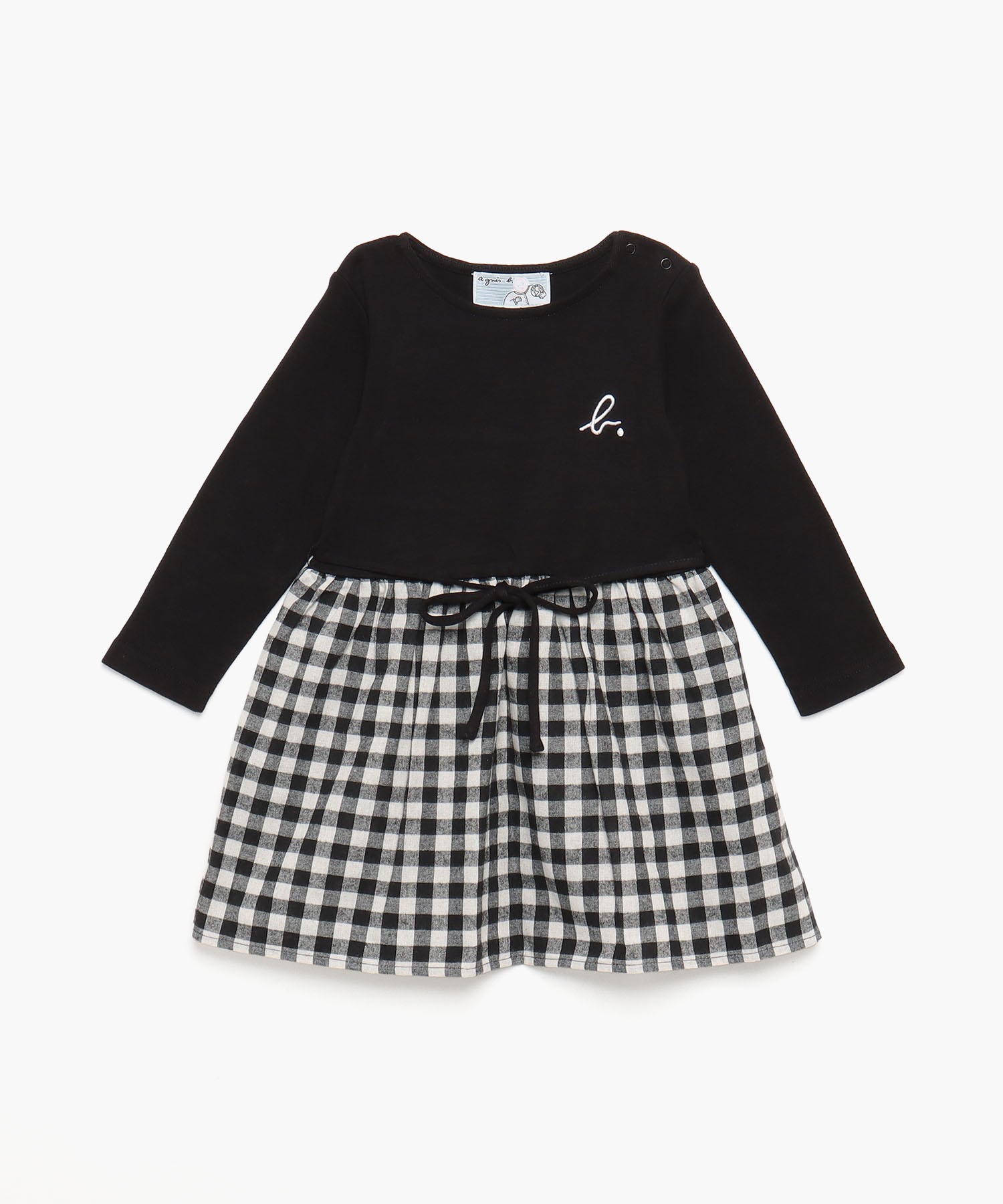 Caj4 L Robe ベビー ギンガムチェックドッキングワンピース Agnes B Enfant キッズ アニエスベー公式通販サイト