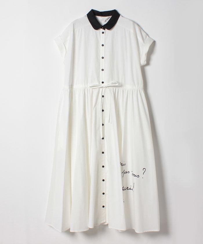 Outlet Wm87 Robe メッセージロングシャツワンピース To B By Agnes B アニエスベー公式通販サイト