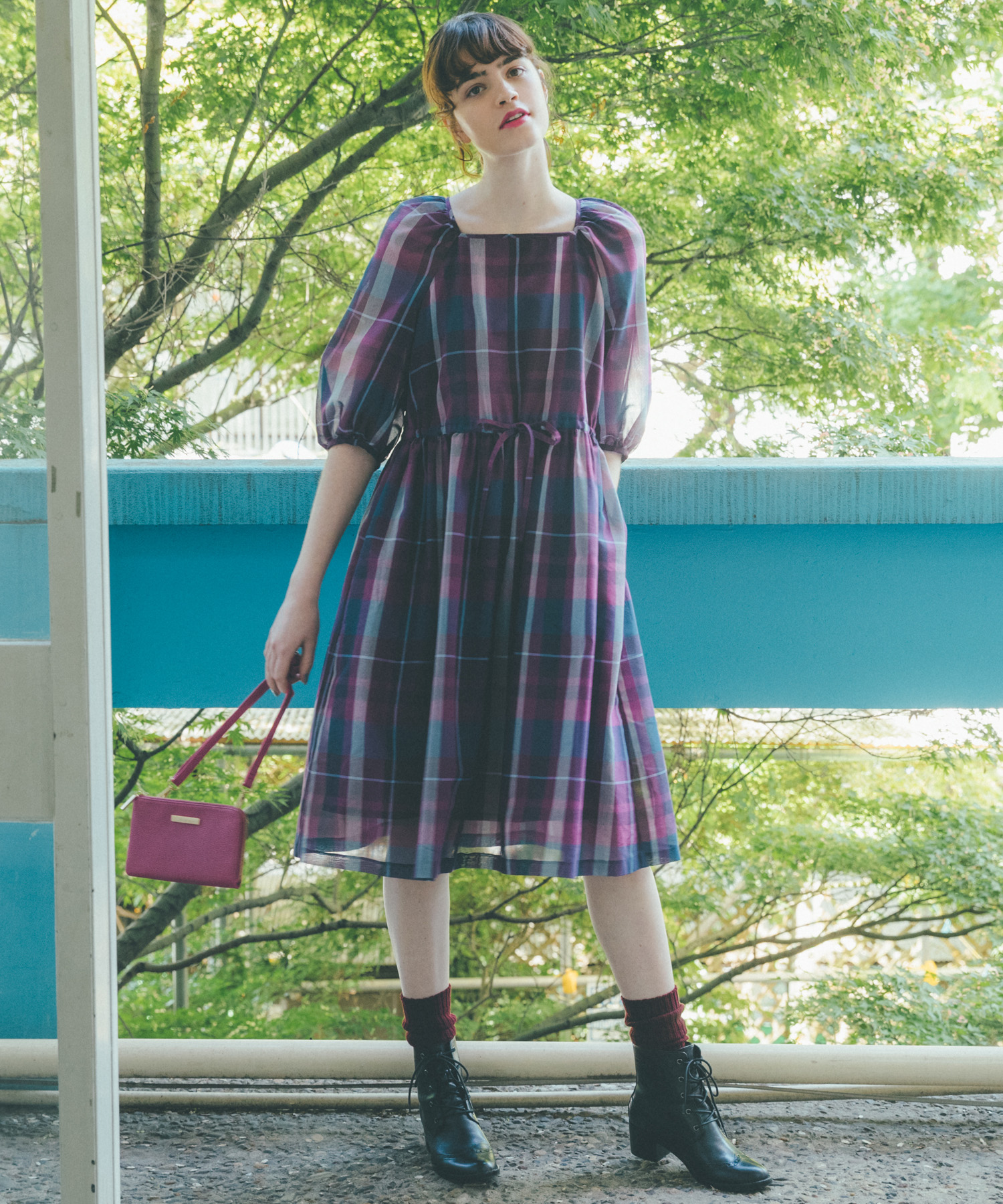 Wr58 Robe シアーチェックワンピース To B By Agnes B アニエスベー公式通販サイト