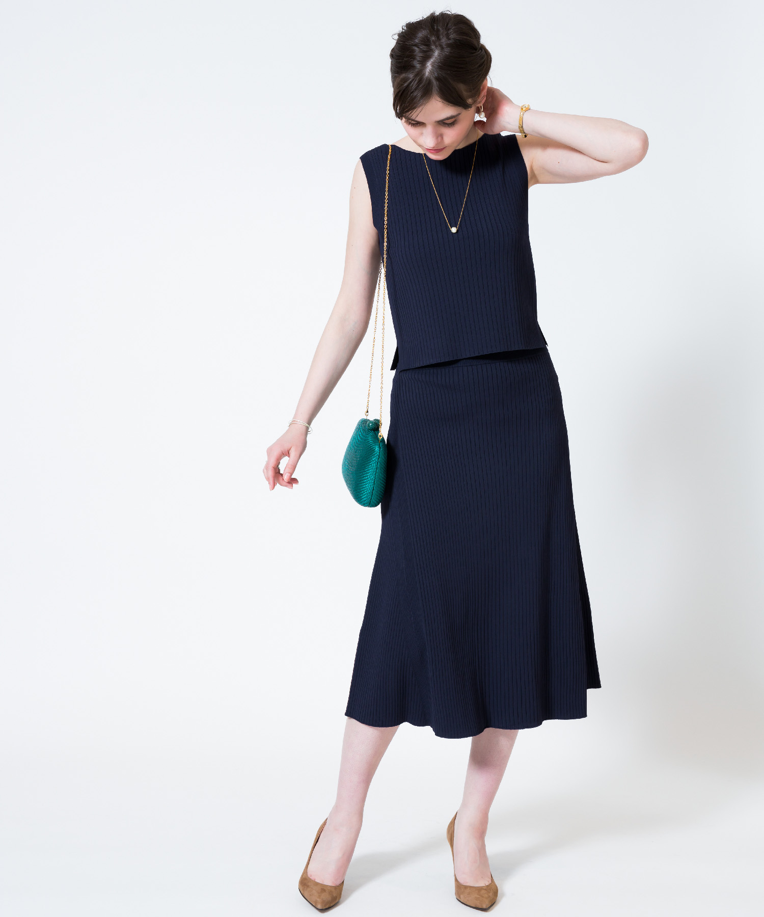 セットアップ対応商品 リブフレアスカート Allureville Official Online Shop アルアバイル公式通販サイト