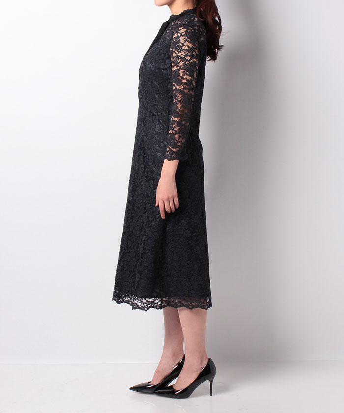 独特な 送料無料 アルアバイル Willoughbyレースコンビワンピースネイビー Loulou ひざ丈ワンピース Drlubricants Com