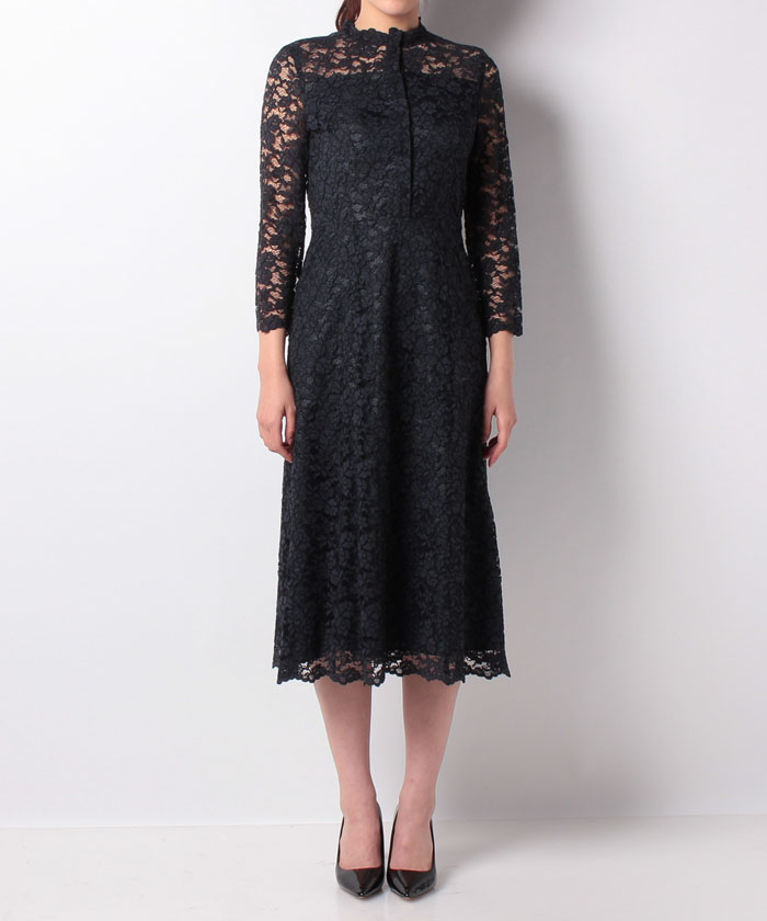 独特な 送料無料 アルアバイル Willoughbyレースコンビワンピースネイビー Loulou ひざ丈ワンピース Drlubricants Com