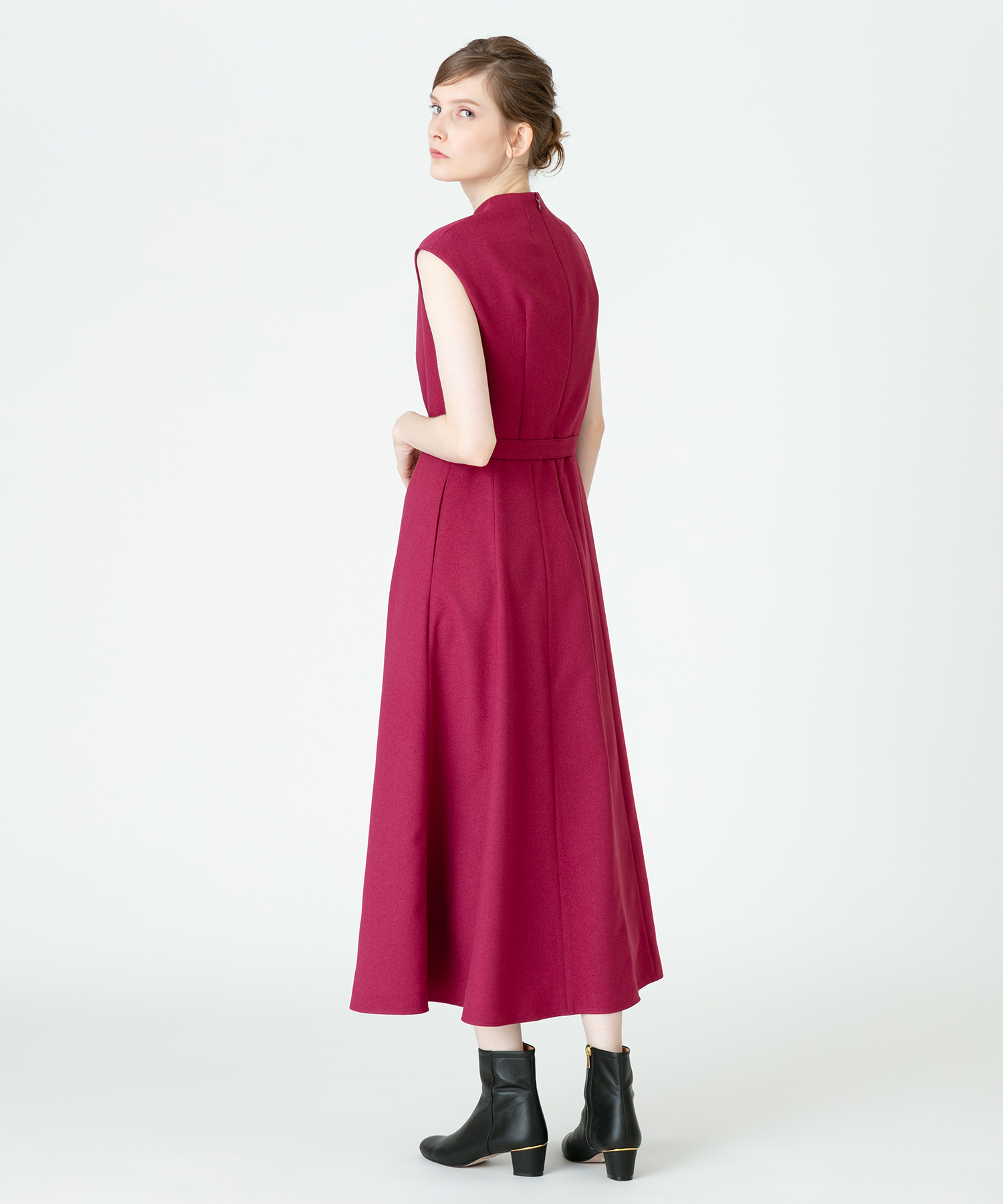 Loulou Willoughby ウールライクポリジョーゼットワンピース Allureville Official Online Shop アルアバイル公式通販サイト