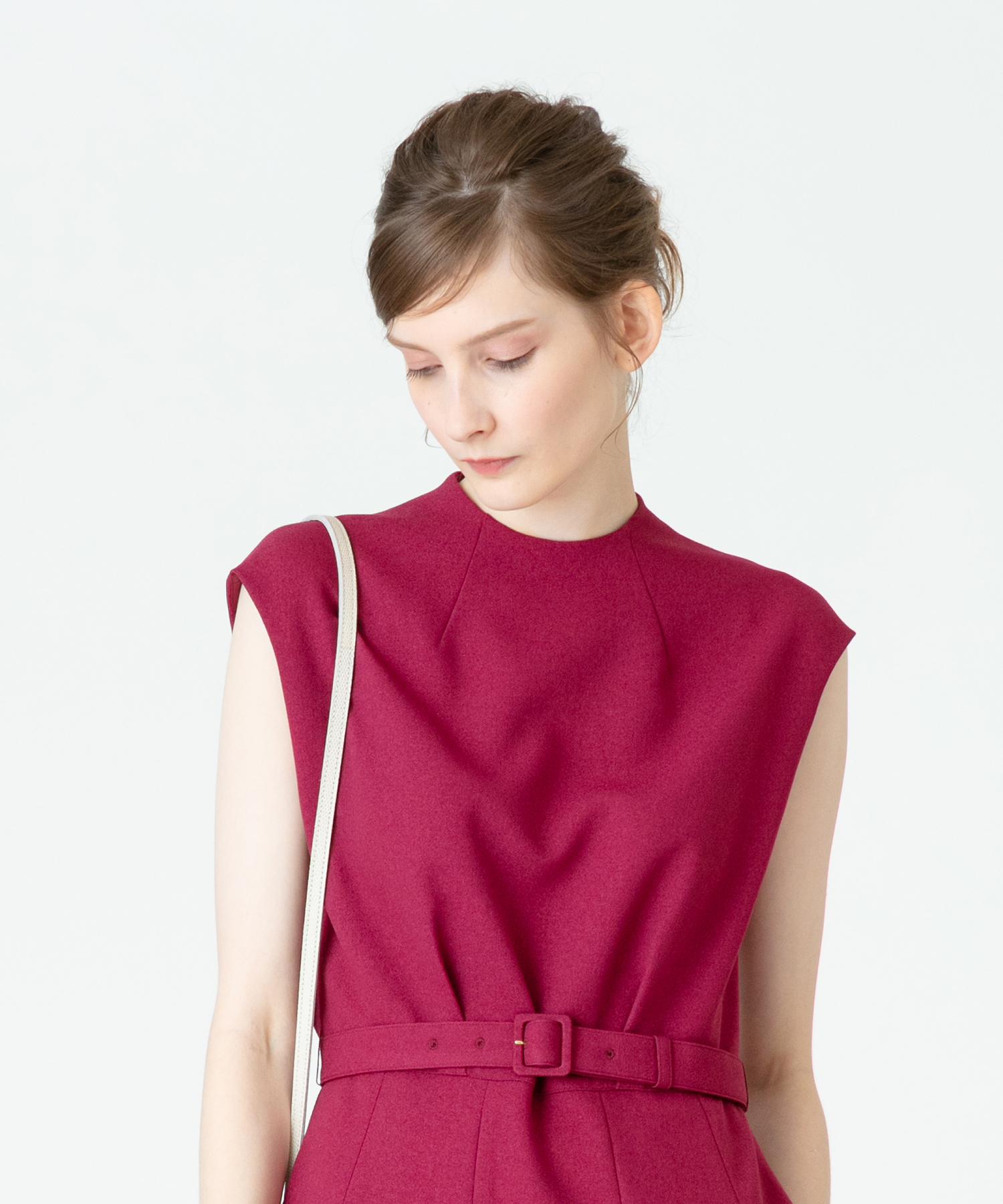 Loulou Willoughby ウールライクポリジョーゼットワンピース Allureville Official Online Shop アルアバイル公式通販サイト