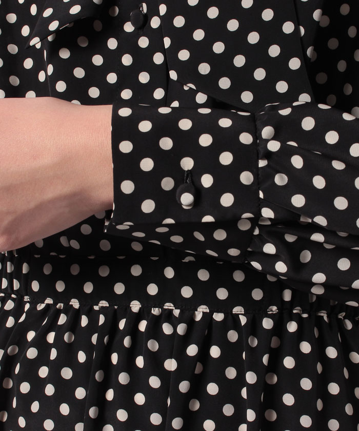 お得 Willoughby デシンドットフリルボウタイワンピース Loulou ワンピース ドレス Www Thebeachhousedevon Co Uk