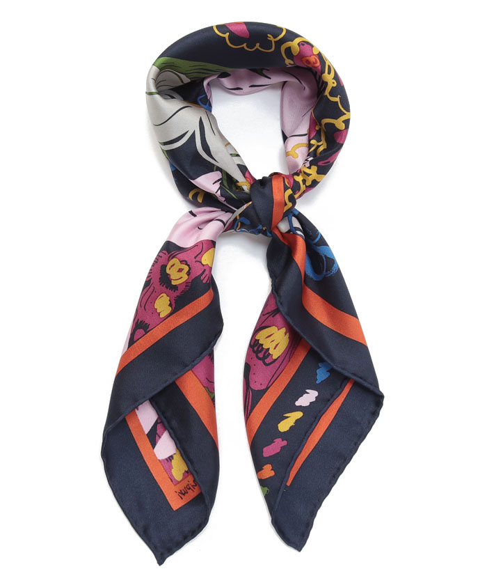 manipuri(マニプリ)】 65×65 SILK SCARF ｜allureville OFFICIAL