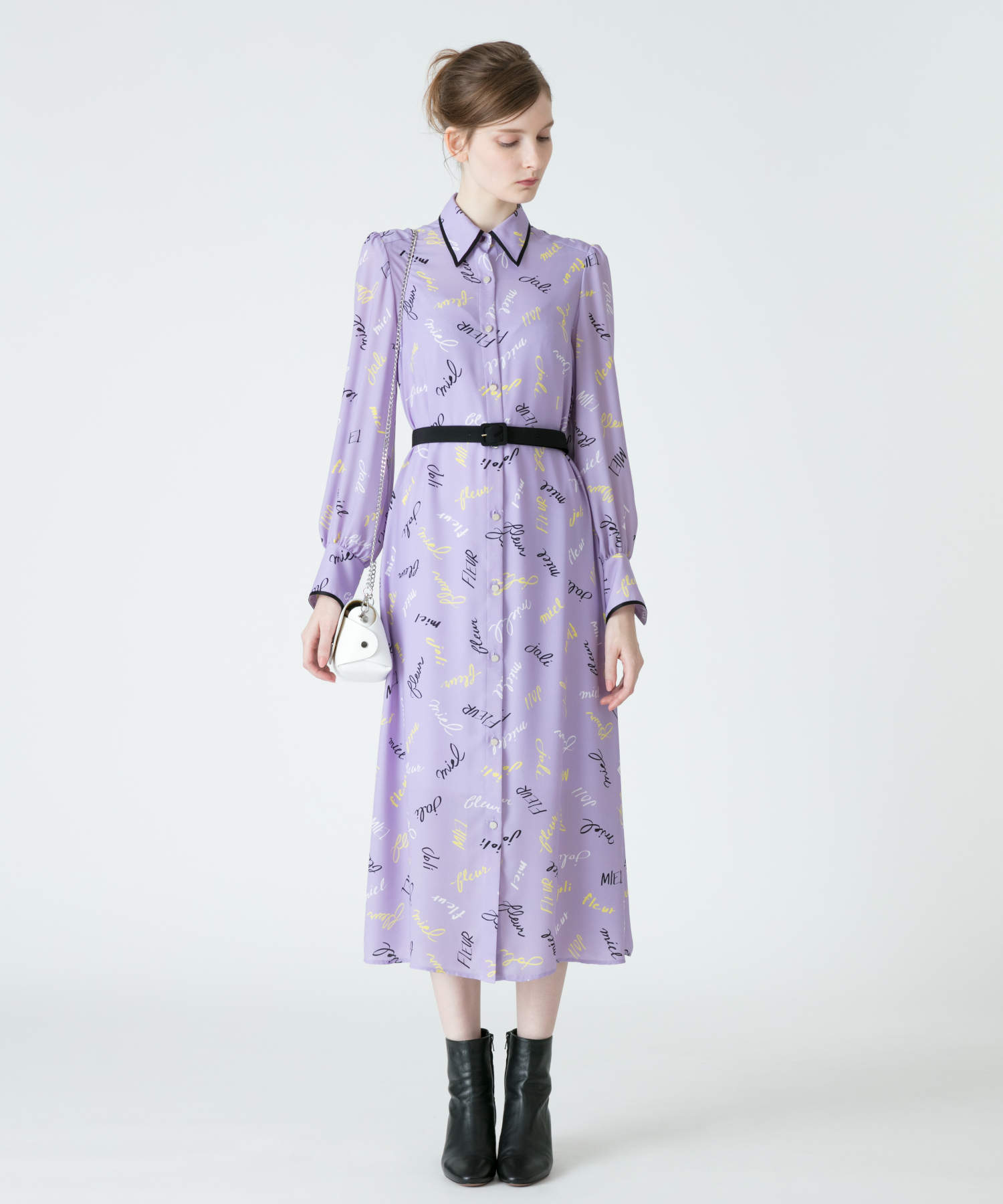 Loulou Willoughby カラーレタードシャツワンピース Allureville Official Online Shop アルアバイル公式通販サイト