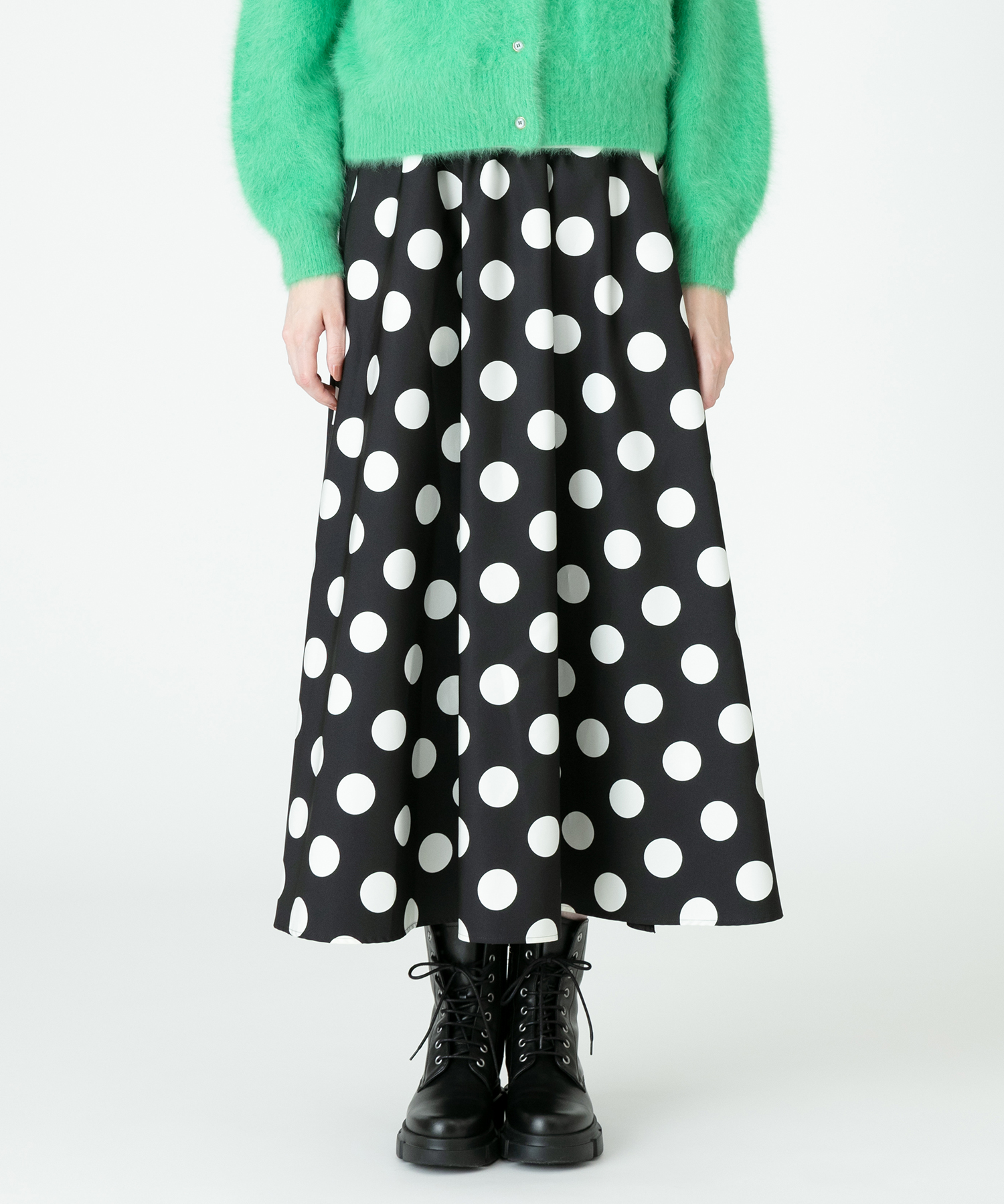 Loulou Willoughby ポルカドットタックギャザースカート Allureville Official Online Shop アルアバイル公式通販サイト