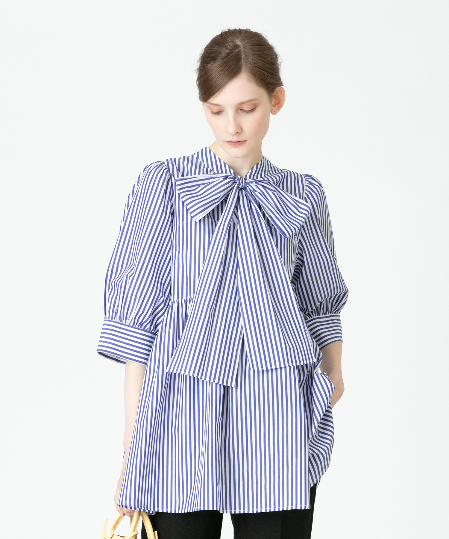 Loulou Willoughby ストライプバックリボンブラウス Allureville Official Online Shop アルアバイル公式通販サイト