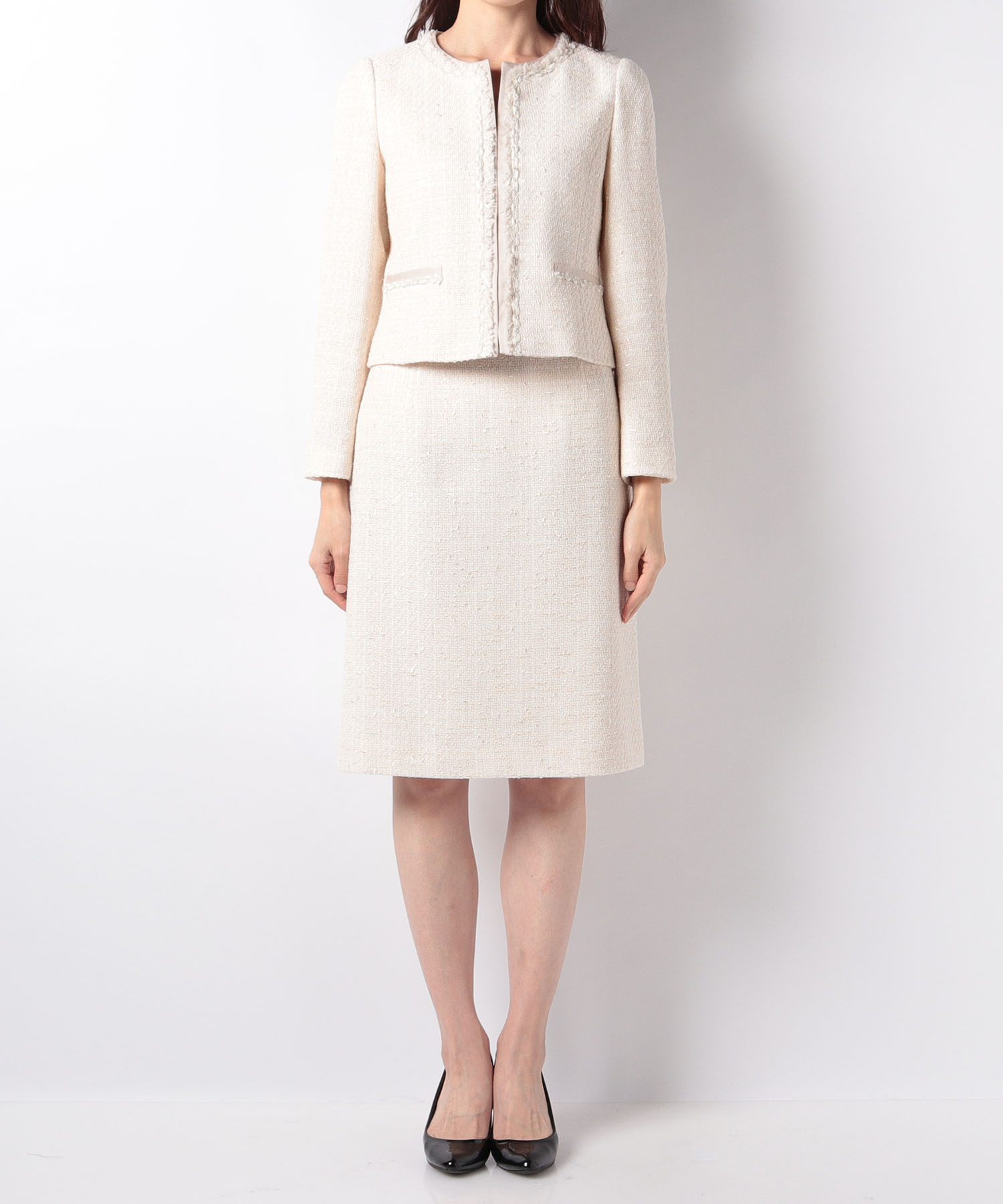 セットアップ対応商品 リボンヤーンツイードaラインスカート Anayi Official Online Store アナイ 公式通販