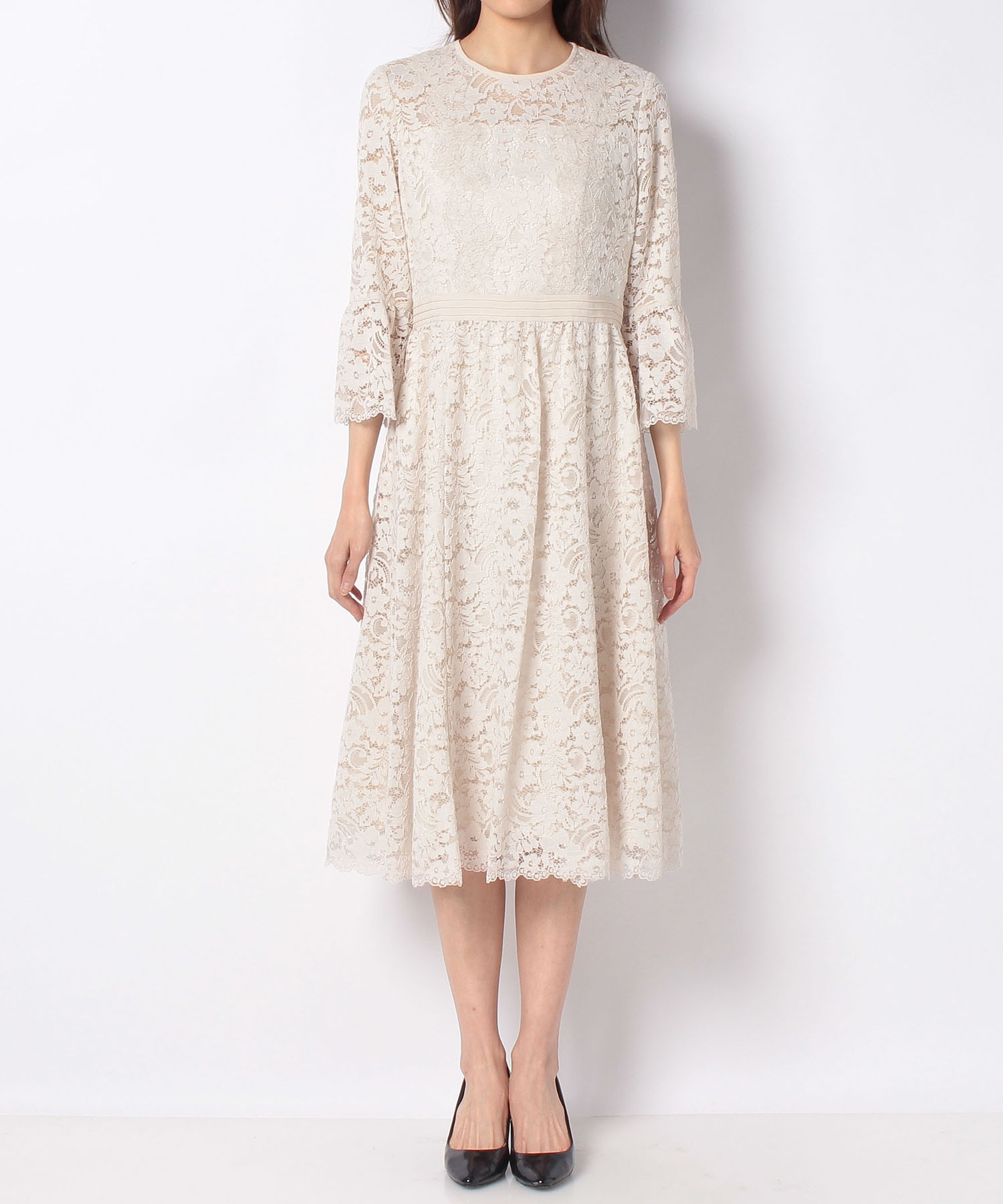 フラワーコードレースフレアワンピース Anayi Official Online Store アナイ 公式通販 フラワーコードレースフレアワンピース Anayi Official Online Store アナイ 公式通販