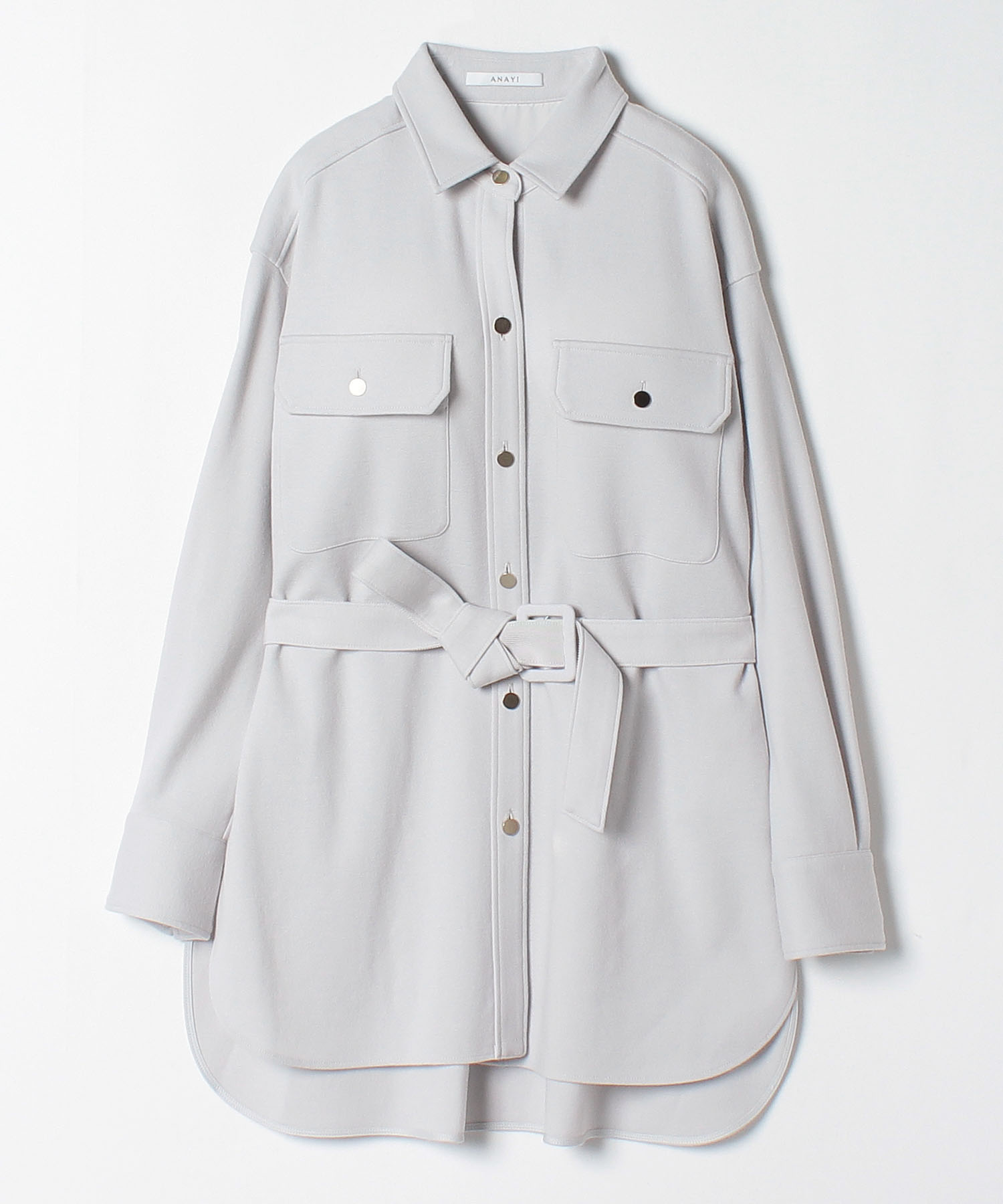 ウールアッシュクロングシャツ ベルト付き Anayi Official Online Store アナイ 公式通販 ウールアッシュクロングシャツ ベルト付き Anayi Official Online Store アナイ 公式通販