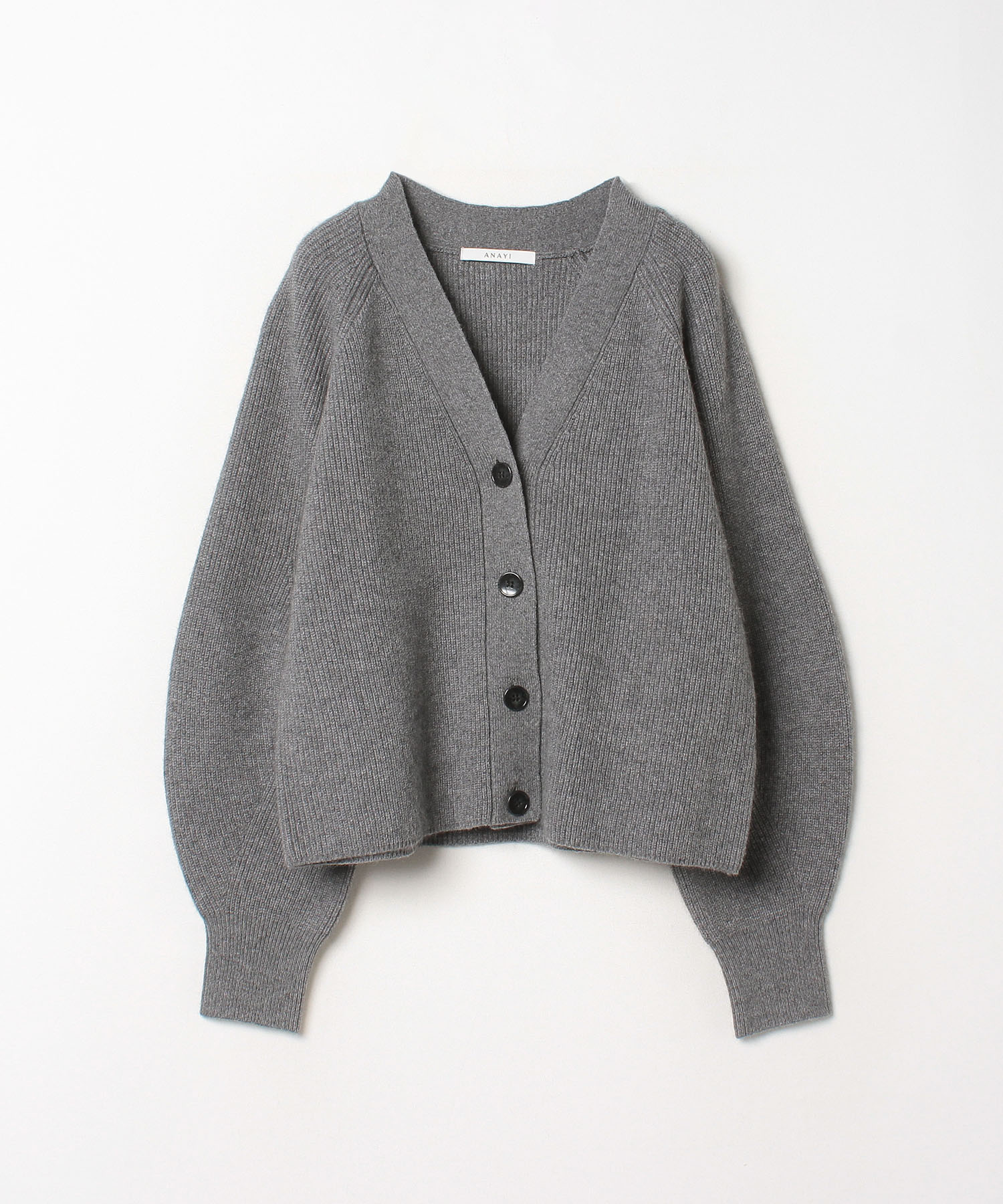 ラクーンウールカタアゼパフスリーブカーディガン Anayi Official Online Store アナイ 公式通販