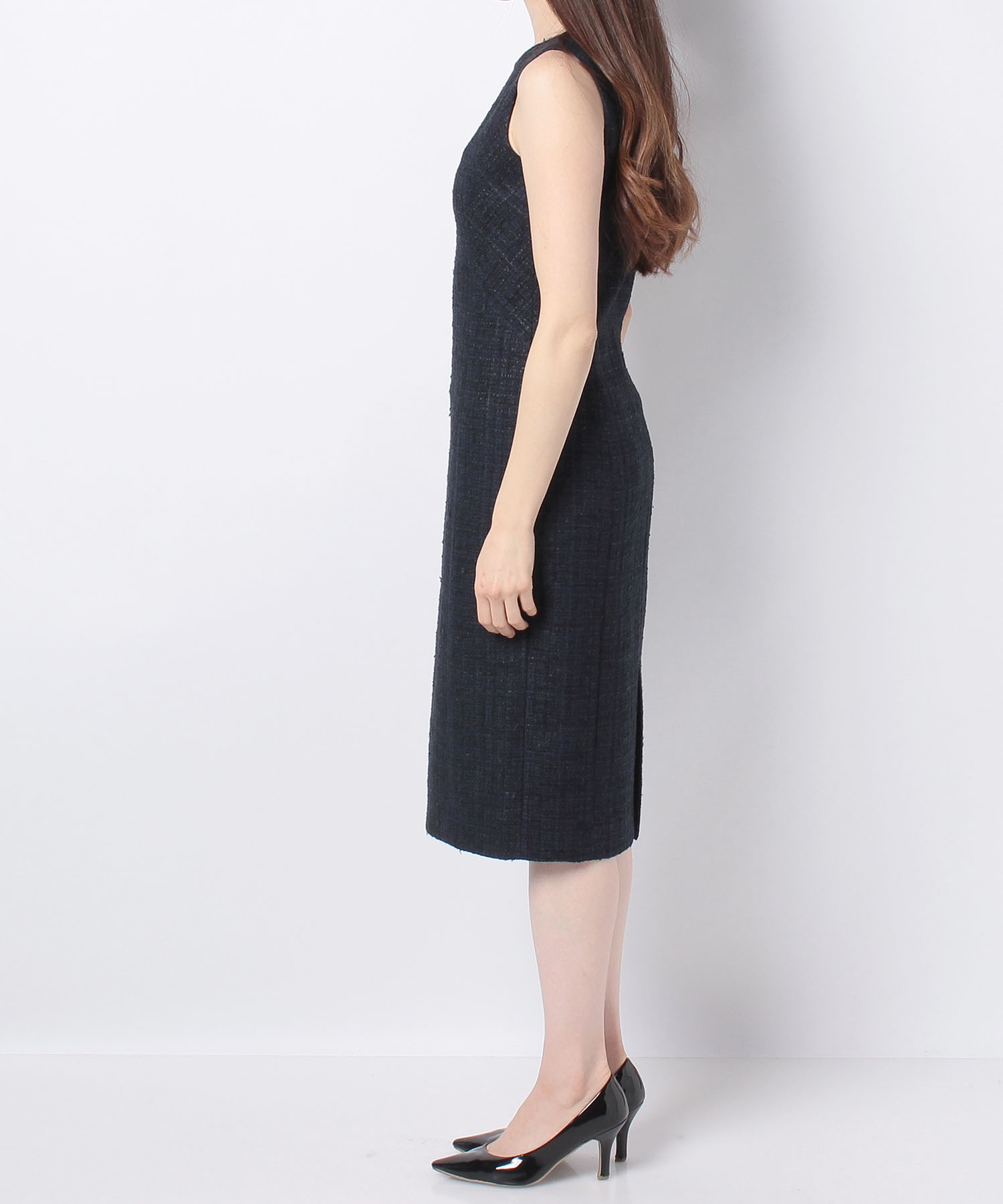 セットアップ対応商品 21 Eternal Line スラブミックスツィードタイトワンピース Anayi Official Online Store アナイ 公式サイト