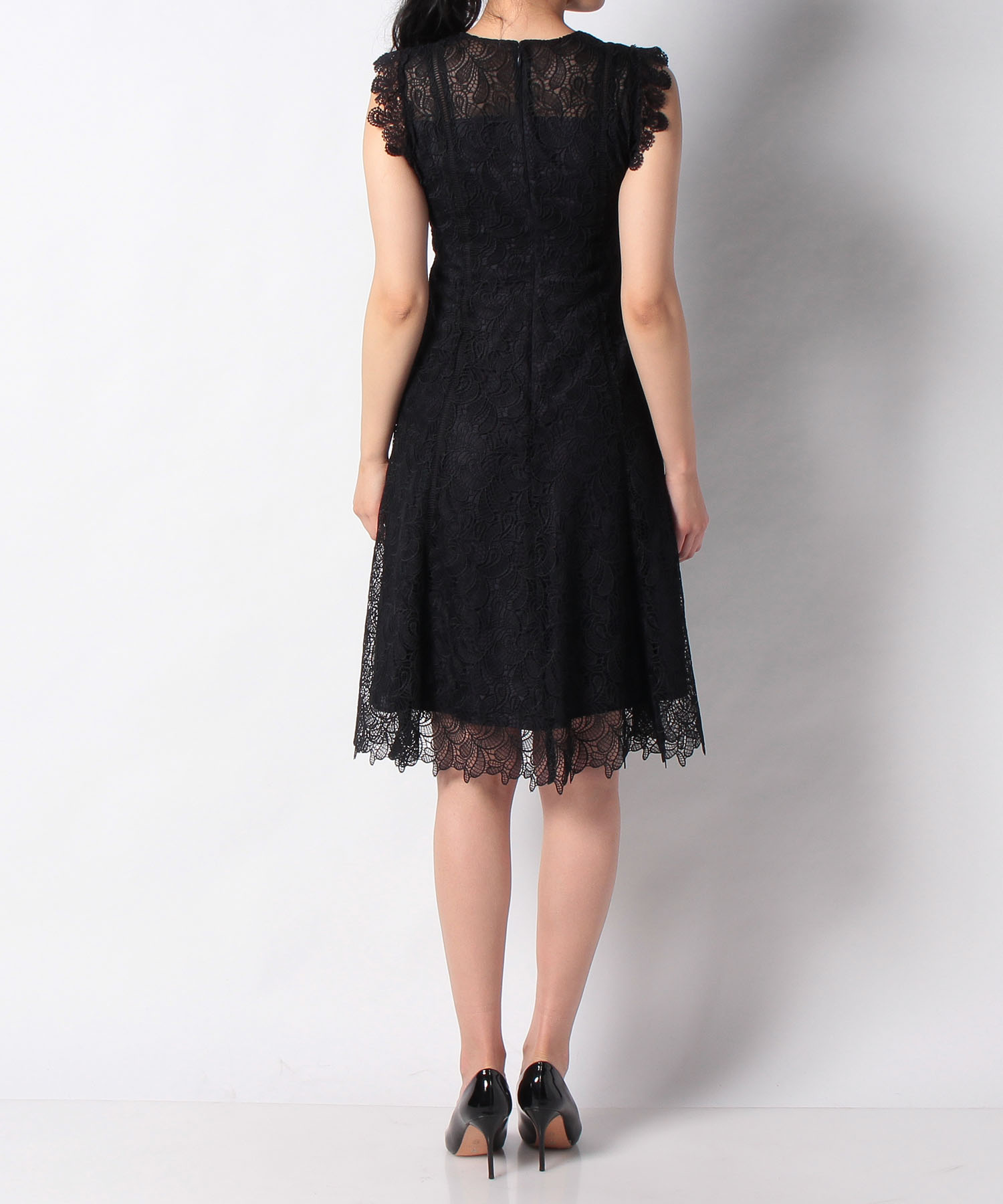 リーフボーダーレースフレアワンピース Anayi Official Online Store アナイ 公式通販