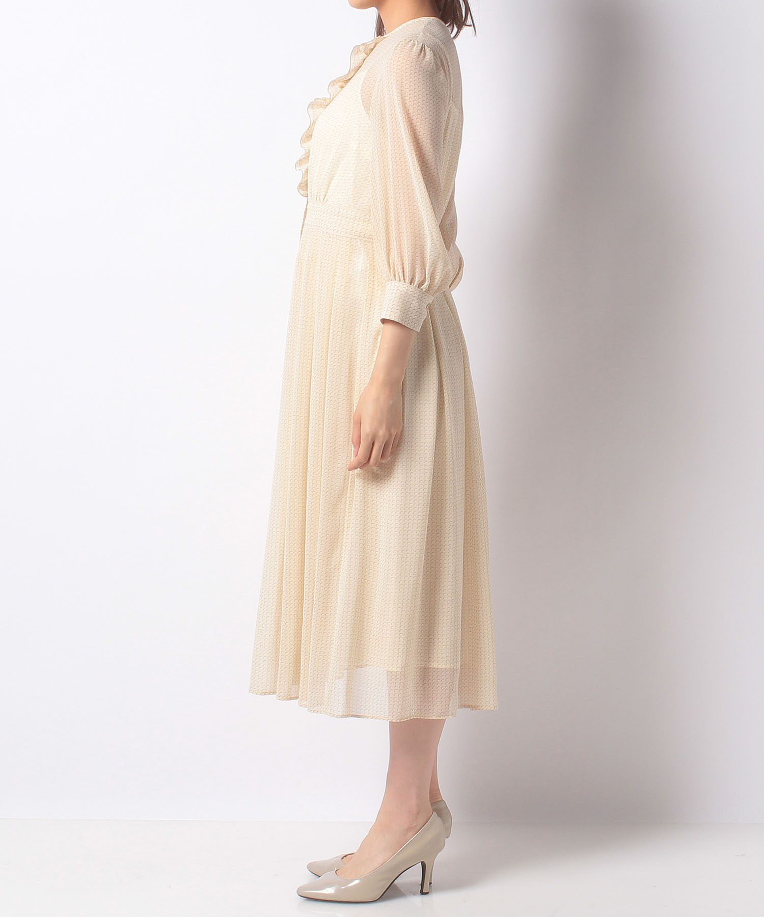 ドットプリントタックワンピース Anayi Official Online Store アナイ 公式通販