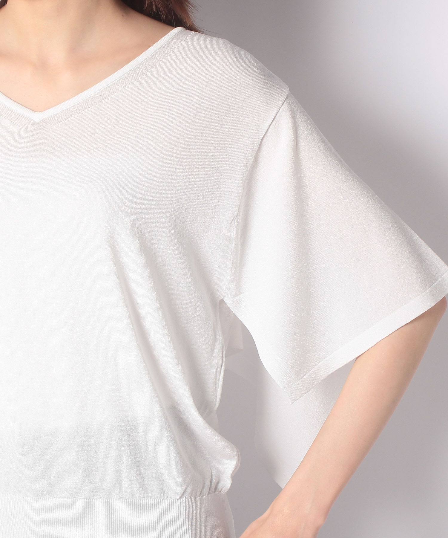 レーヨンナイロンハンカチスリーブプルオーバー Anayi Official Online Store アナイ 公式通販