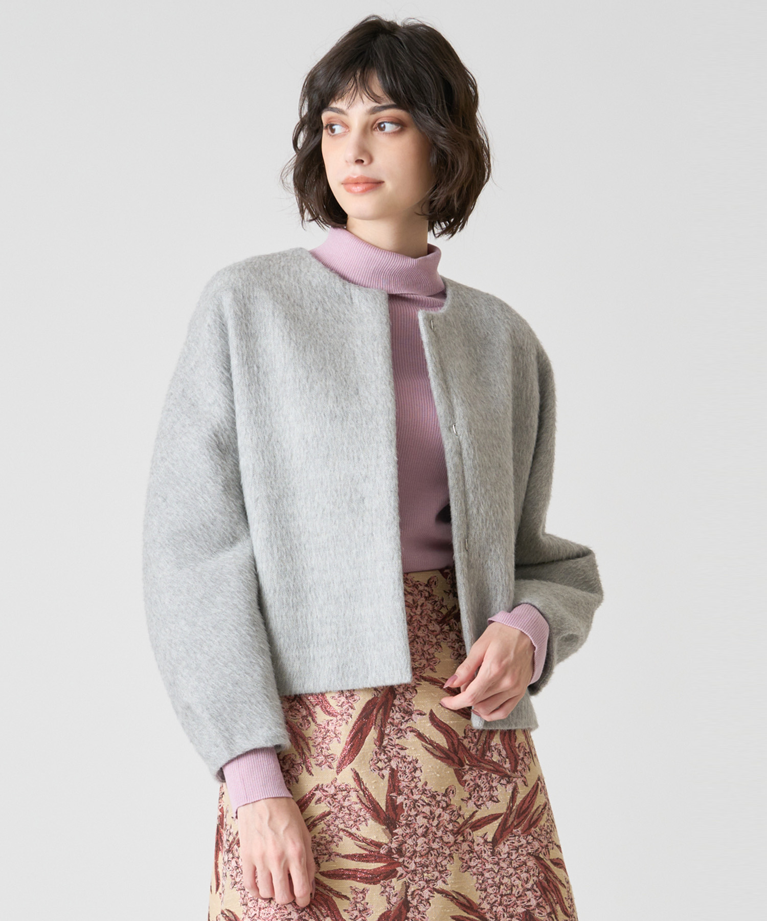 アルパカヘリンボンショートコート｜ANAYI OFFICIAL ONLINE STORE 