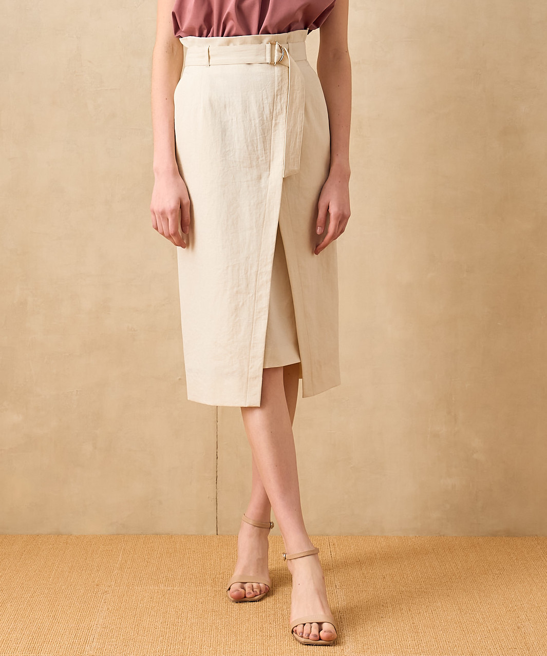 美品✨アナイ♡ラップスカート　巻きスカート　近年モデル　ベルト　ピンクベージュ