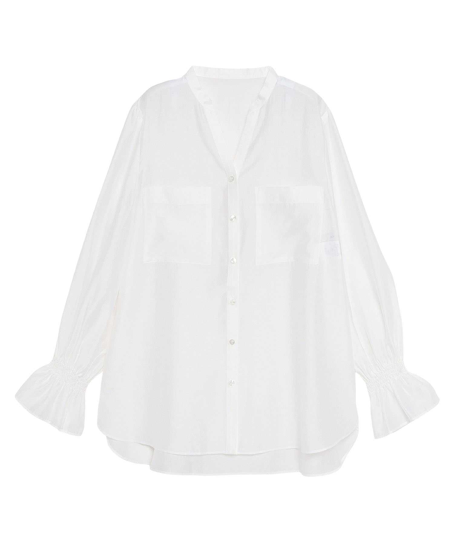 オーガンジーバンドカラーシャツ|ANAYI OFFICIAL ONLINE STORE