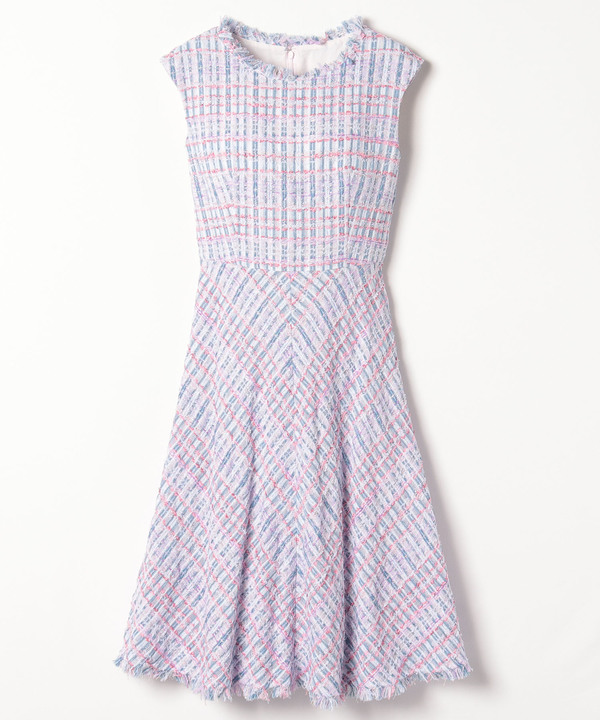 セットアップ対応 ピンクミックスツイードフレアワンピース Anayi Official Online Store アナイ 公式通販