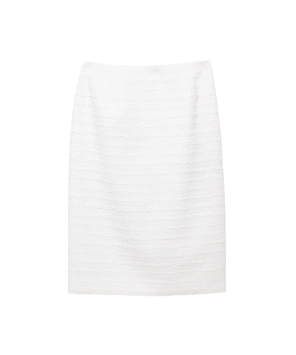 【セットアップ対応商品】ホワイトボーダーツイードスカート