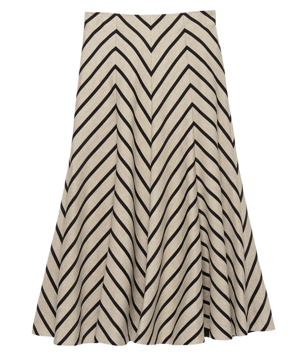 リネンボーダーフレアスカート Anayi Official Online Store アナイ 公式通販