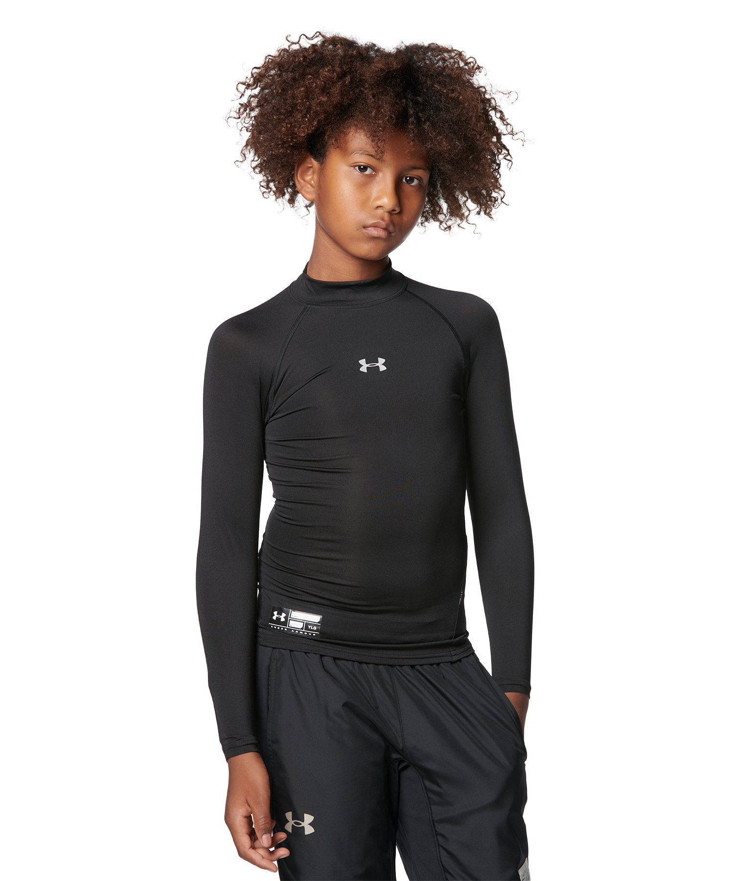 Under Armour Kids ColdGear Armour Leggings (Big Kids) (White/Black