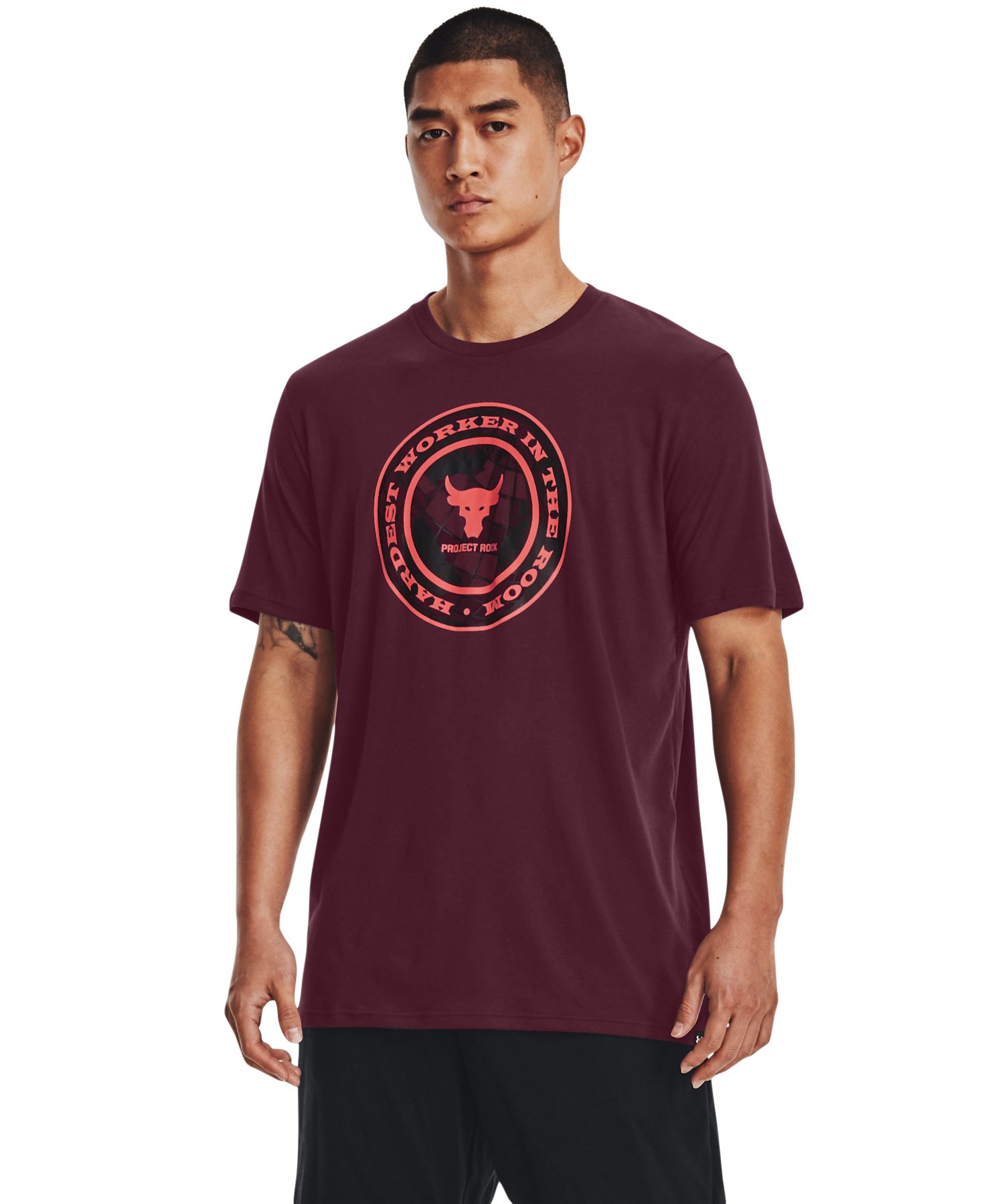 UAプロジェクトロック ショートスリーブTシャツ 〈グローブ〉（トレーニング/MEN）