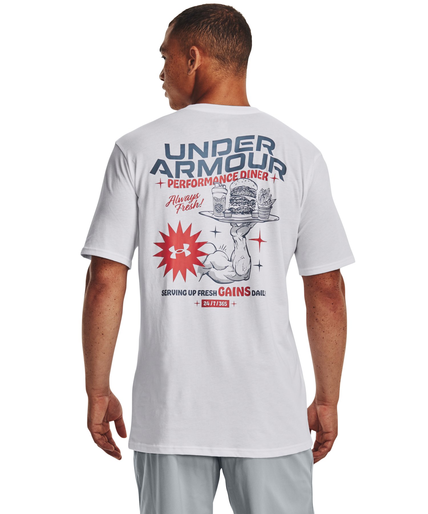 UAショートスリーブTシャツ 〈ゲインズダイナー〉（トレーニング/MEN） ｜アンダーアーマー