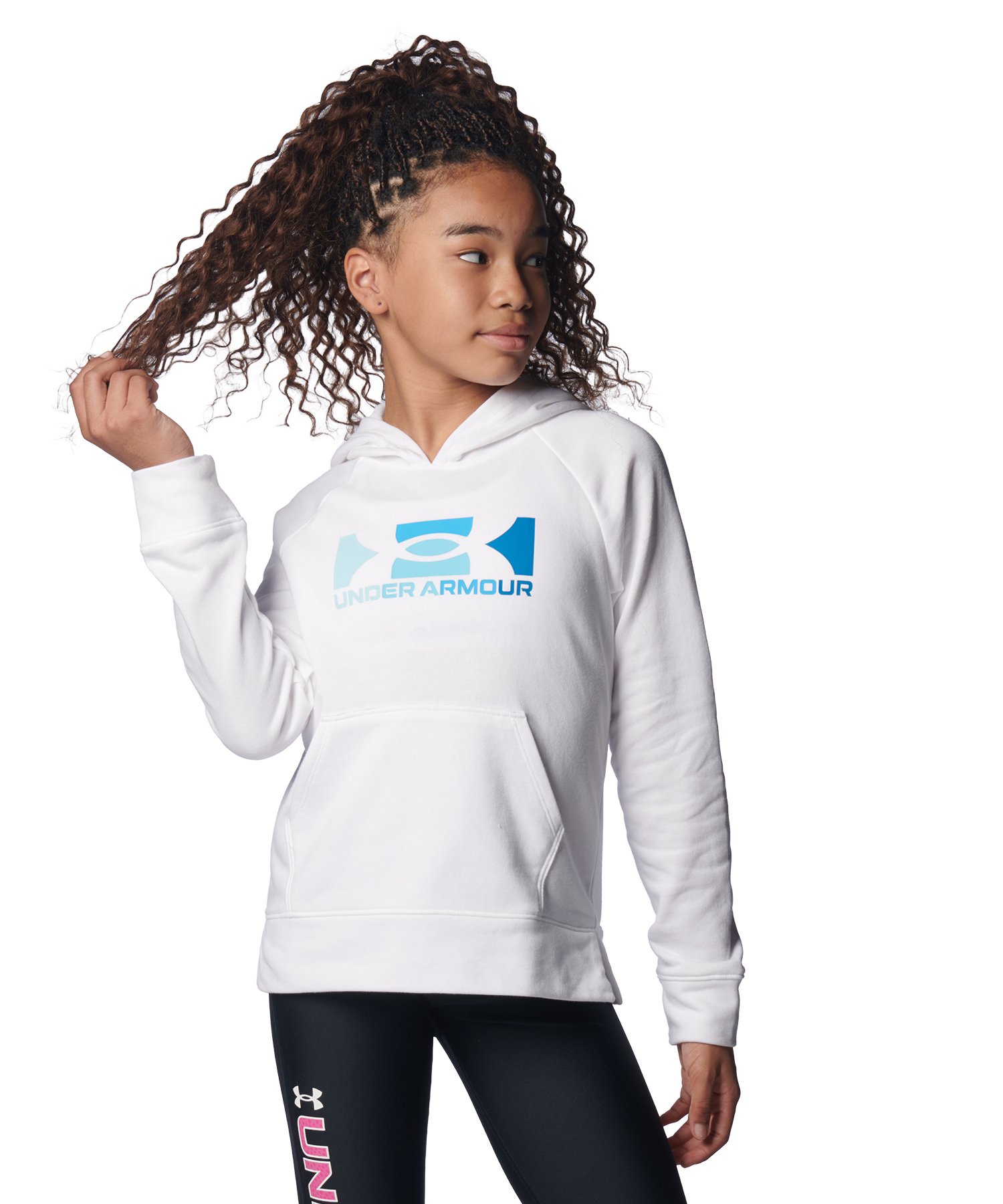 UAライバルテリー フーディー 〈ビッグロゴ〉(トレーニング/GIRLS)【アンダーアーマー/UNDER ARMOUR】 UAライバルテリー フーディー 〈ビッグロゴ〉(トレーニング/GIRLS)【アンダーアーマー/UNDER ARMOUR】