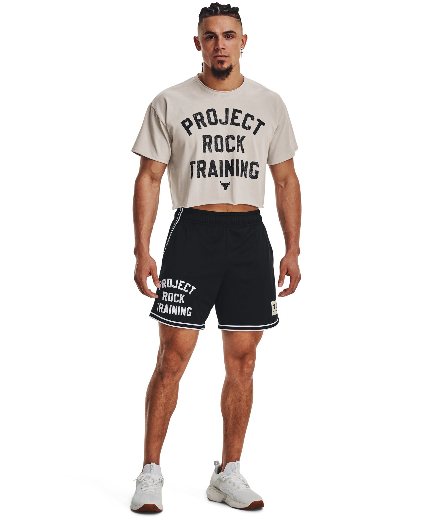 【公式】UAプロジェクトロック ヘビーウエイト カットオフ Tシャツ(トレーニング/MEN)