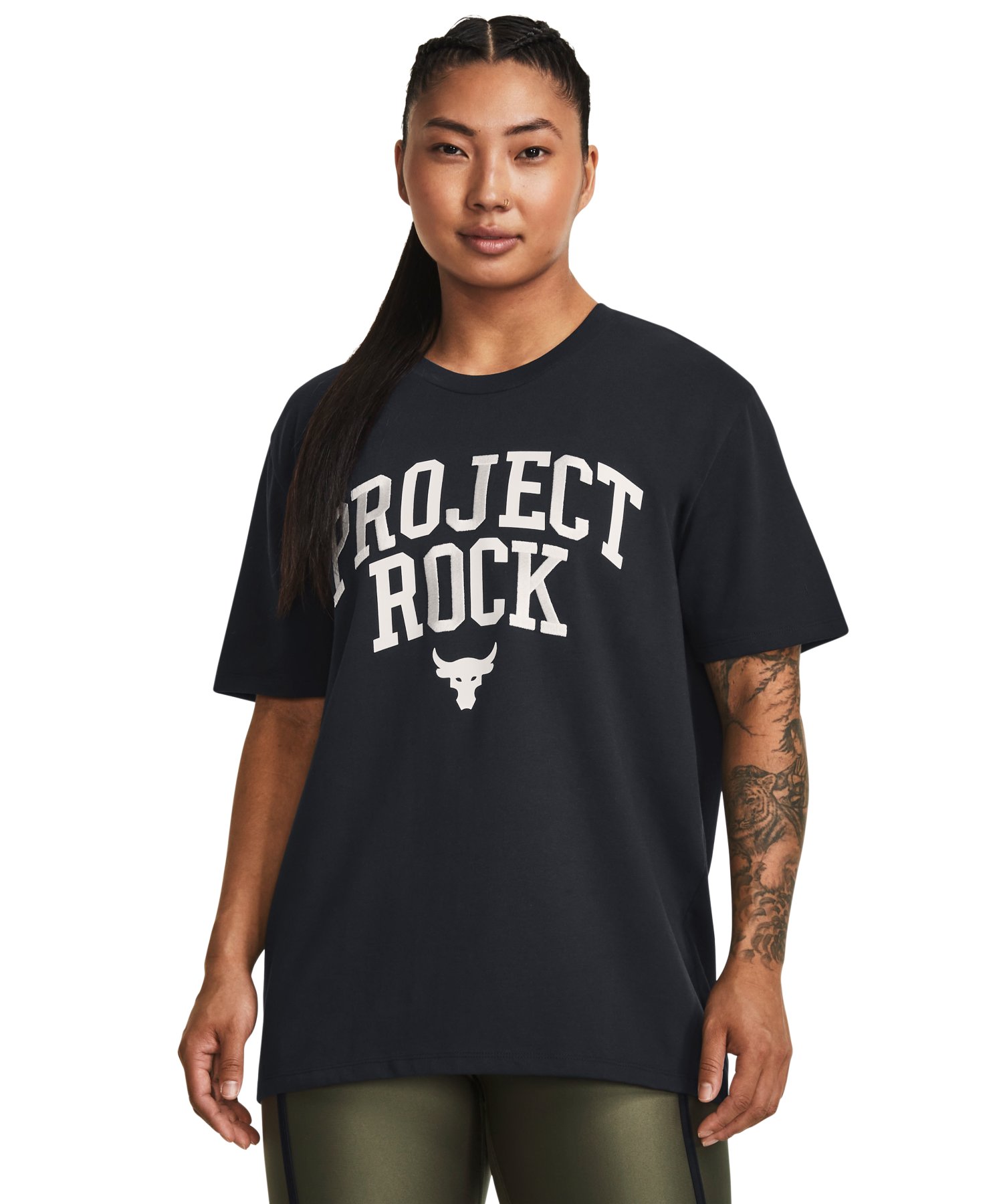 UAプロジェクトロック ヘビーウェイト キャンパス Tシャツ（トレーニング/WOMEN）