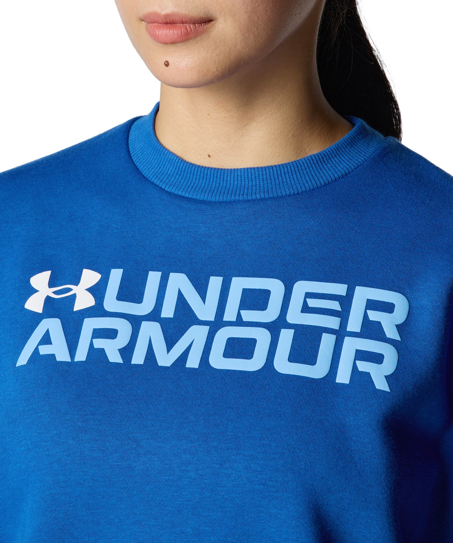公式 アンダーアーマー UNDER ARMOUR UA UAライバルフリース グラフィック オーバーサイズド クルー（ライフスタイル／WOMEN） 1386513 アンダーアーマー公式】 UAライバルフリース グラフィック