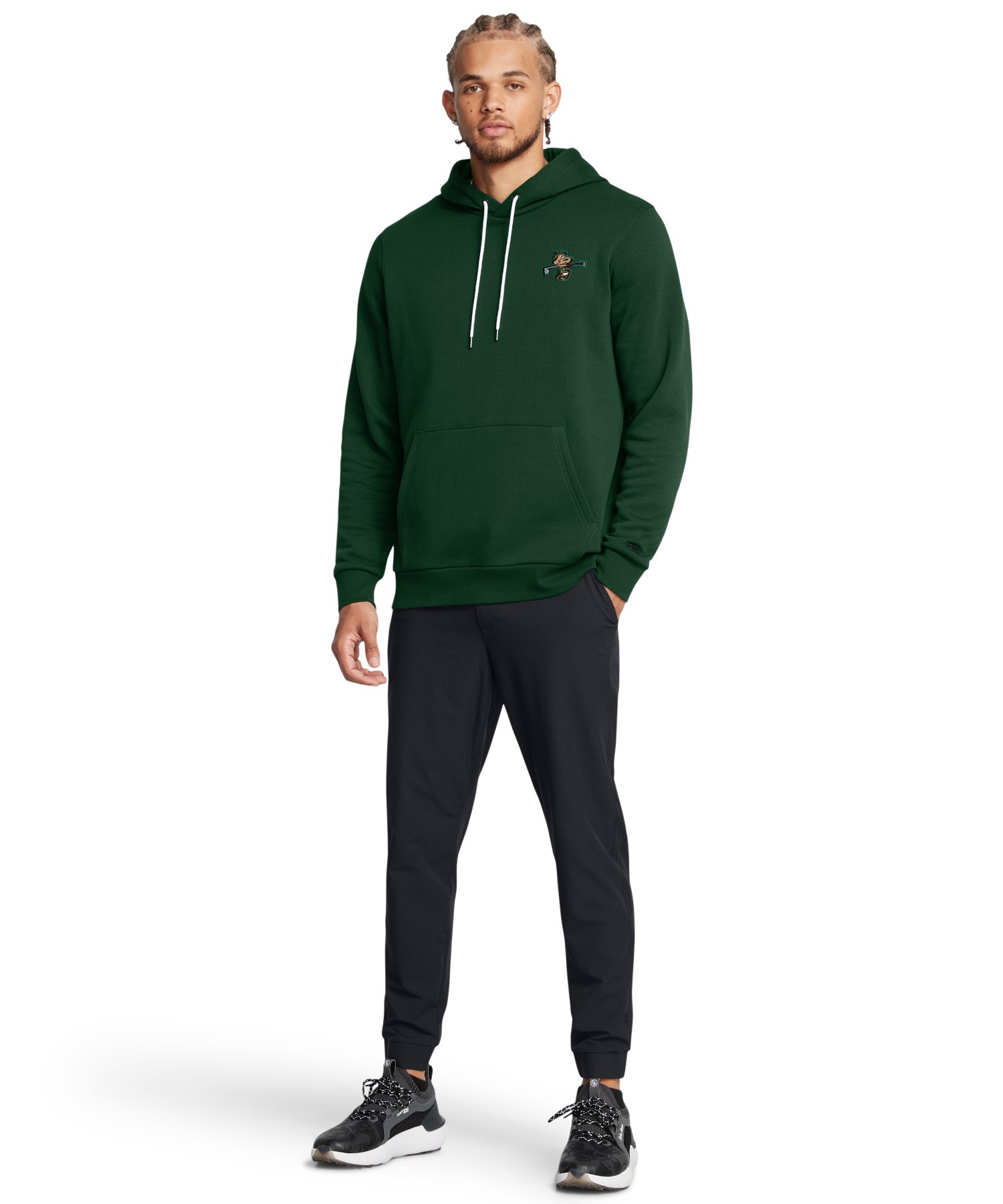 UNDER ARMOUR M'S Golf パーカー XXL 黒 UNDER ARMOUR 【10％OFFクーポン対象】UNDER アンダーアーマー