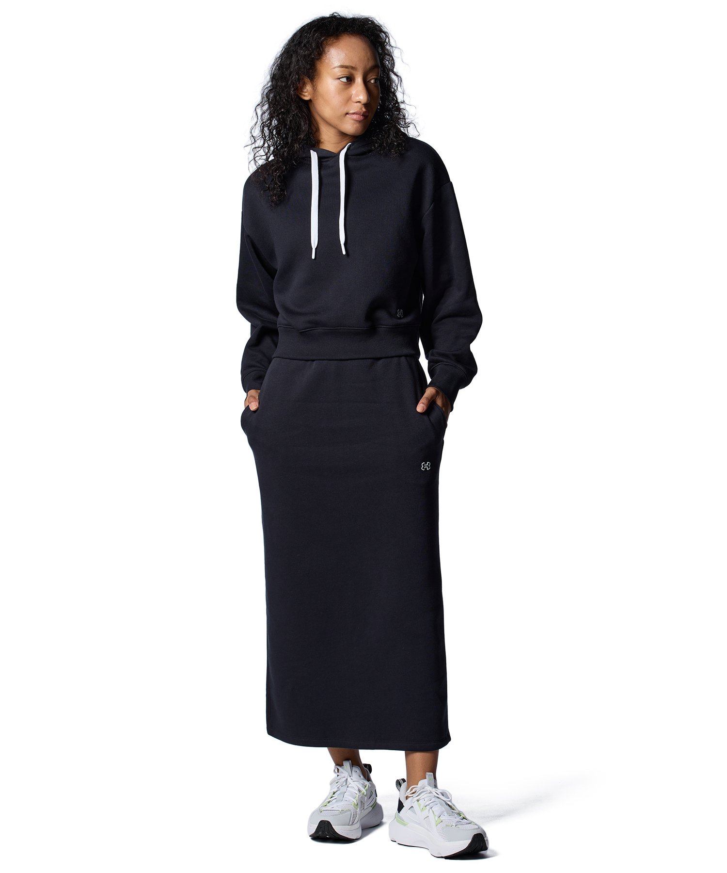 UAライバルフリース クロップ フーディー(トレーニング/WOMEN)