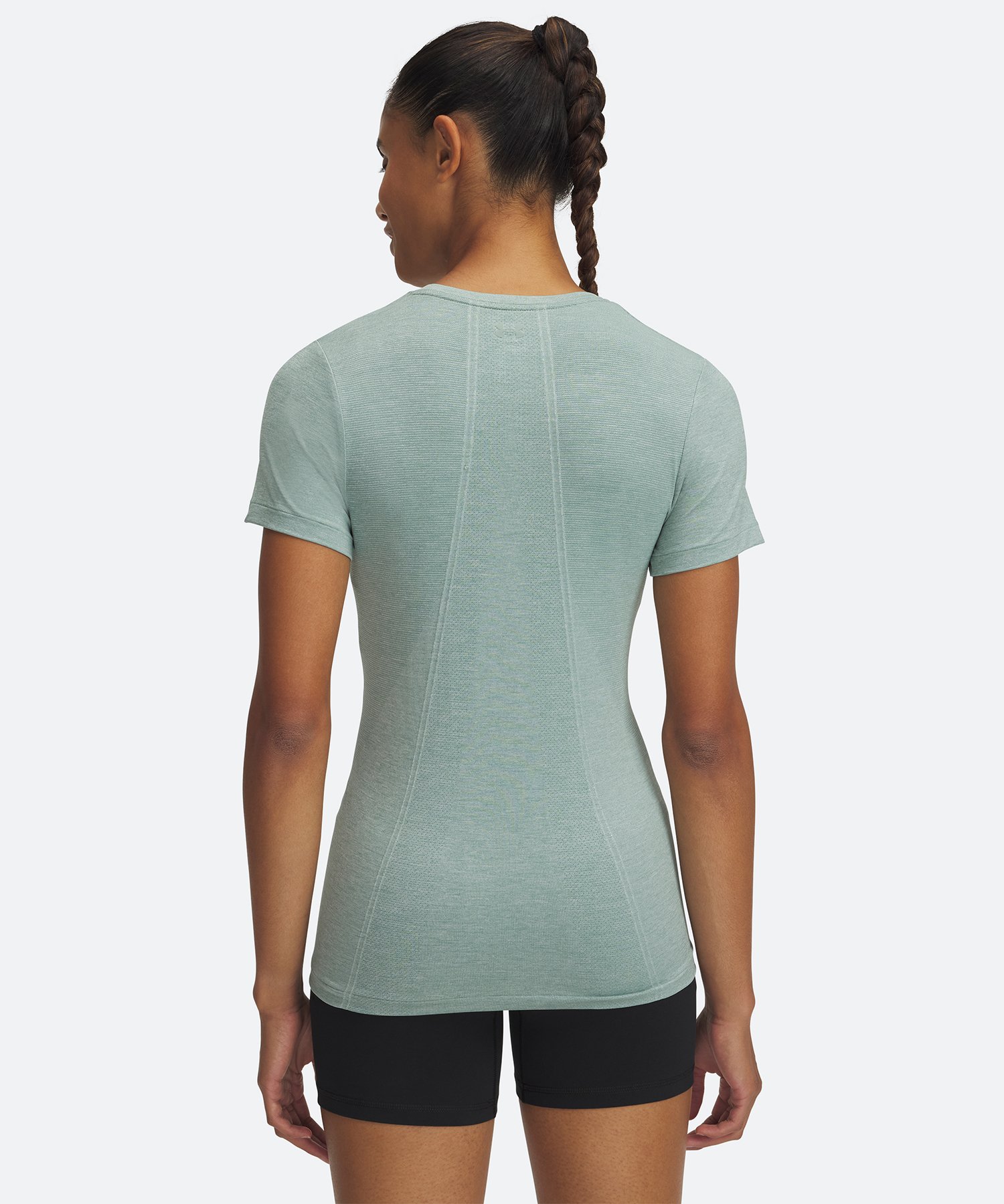 公式 アンダーアーマー UNDER ARMOUR UA UAメリディアン バブル ヘム クロップ ショートスリーブTシャツ（トレーニング／WOMEN） 1384204 アンダーアーマー公式】 UAバーシティ ミックス ヘビーウエイト