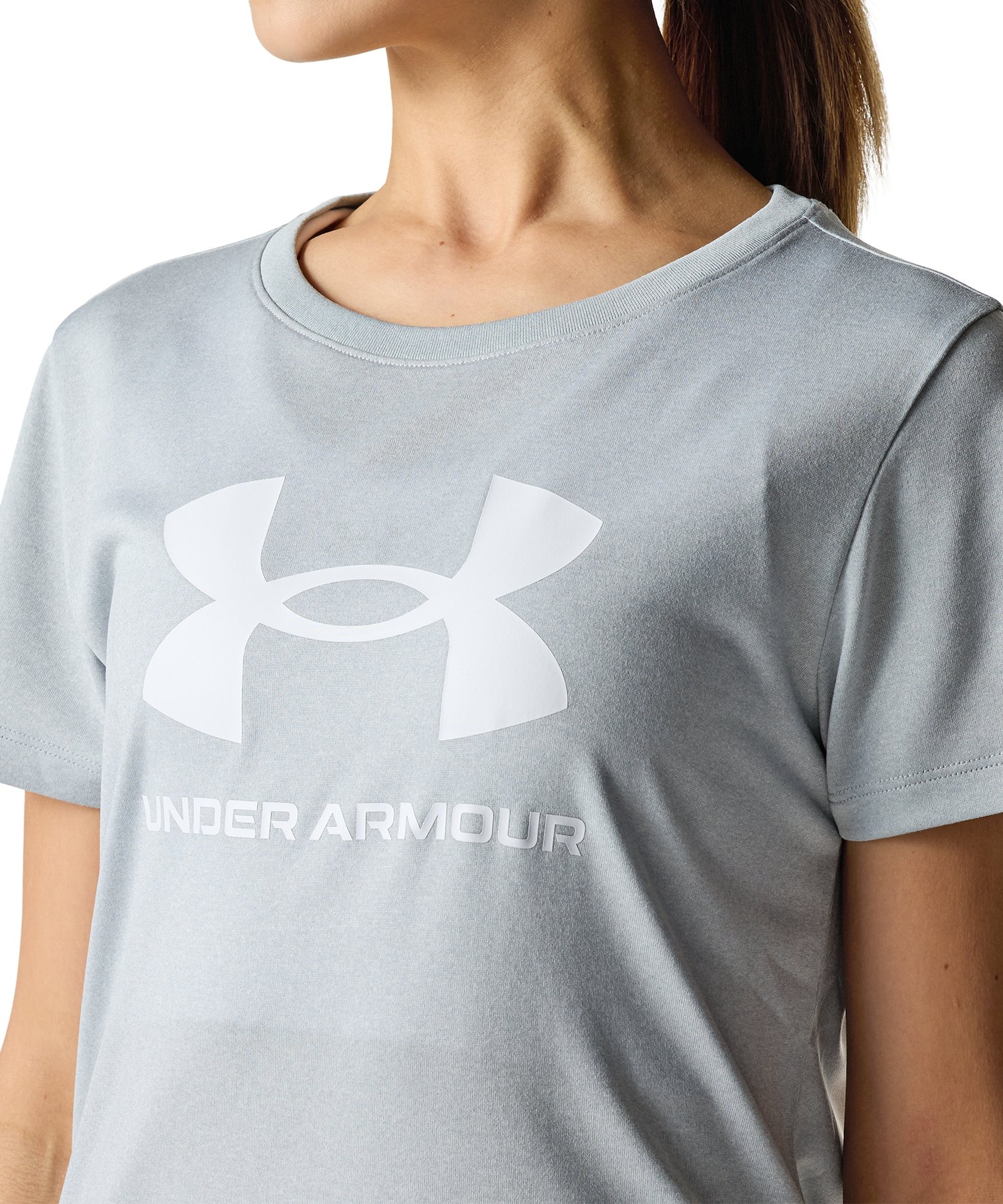 売れ筋商品|||アンダーアーマー Tシャツ レディース Gray アンダーアーマー公式】 UAテック ビッグロゴ ショートスリーブ