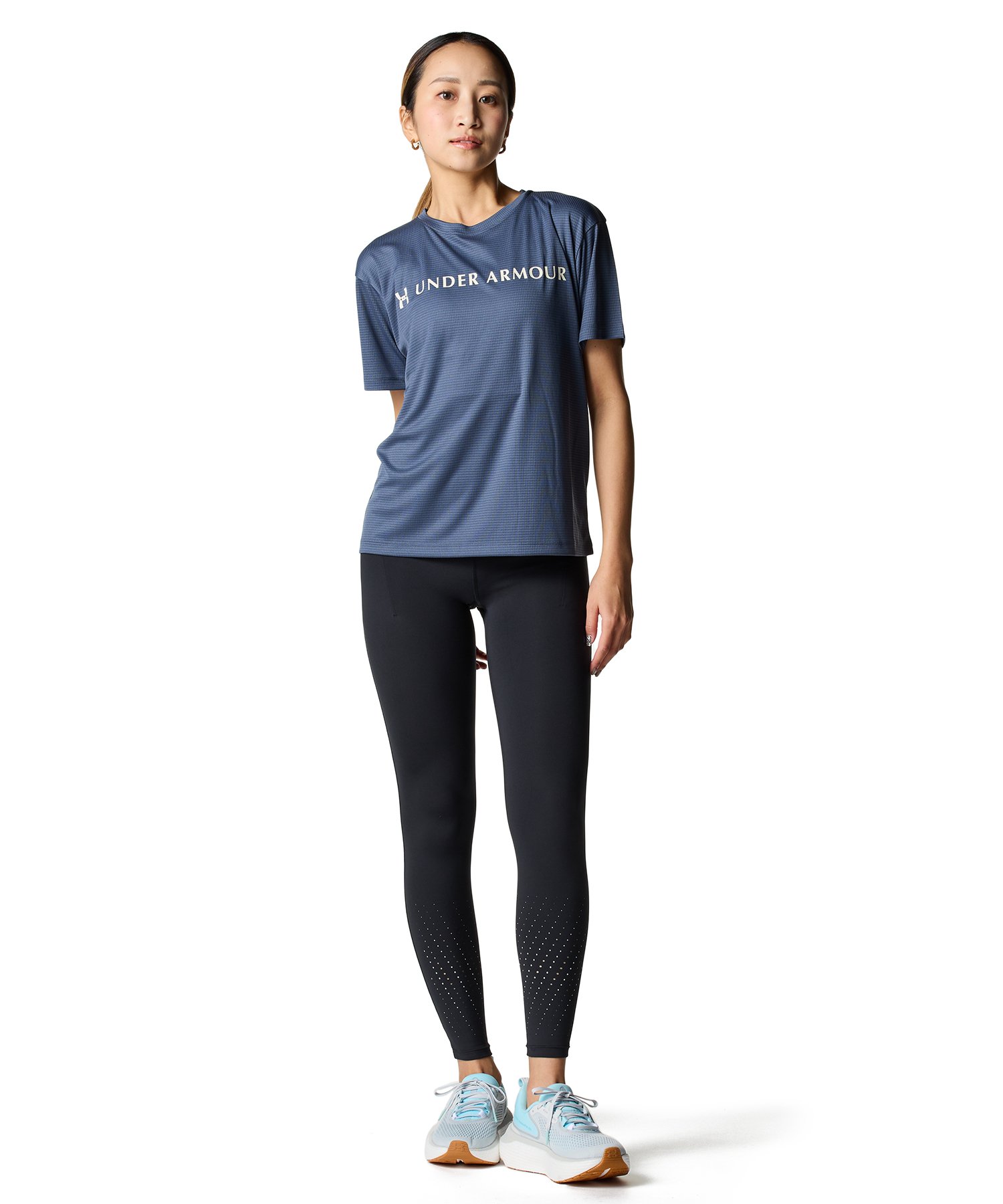 売れ筋商品|||アンダーアーマー Tシャツ レディース トップス RUN 96 GRAPHIC - Print T-shirt - blue grey アンダーアーマー公式】 UAテック ラン 96 ショートスリーブ T