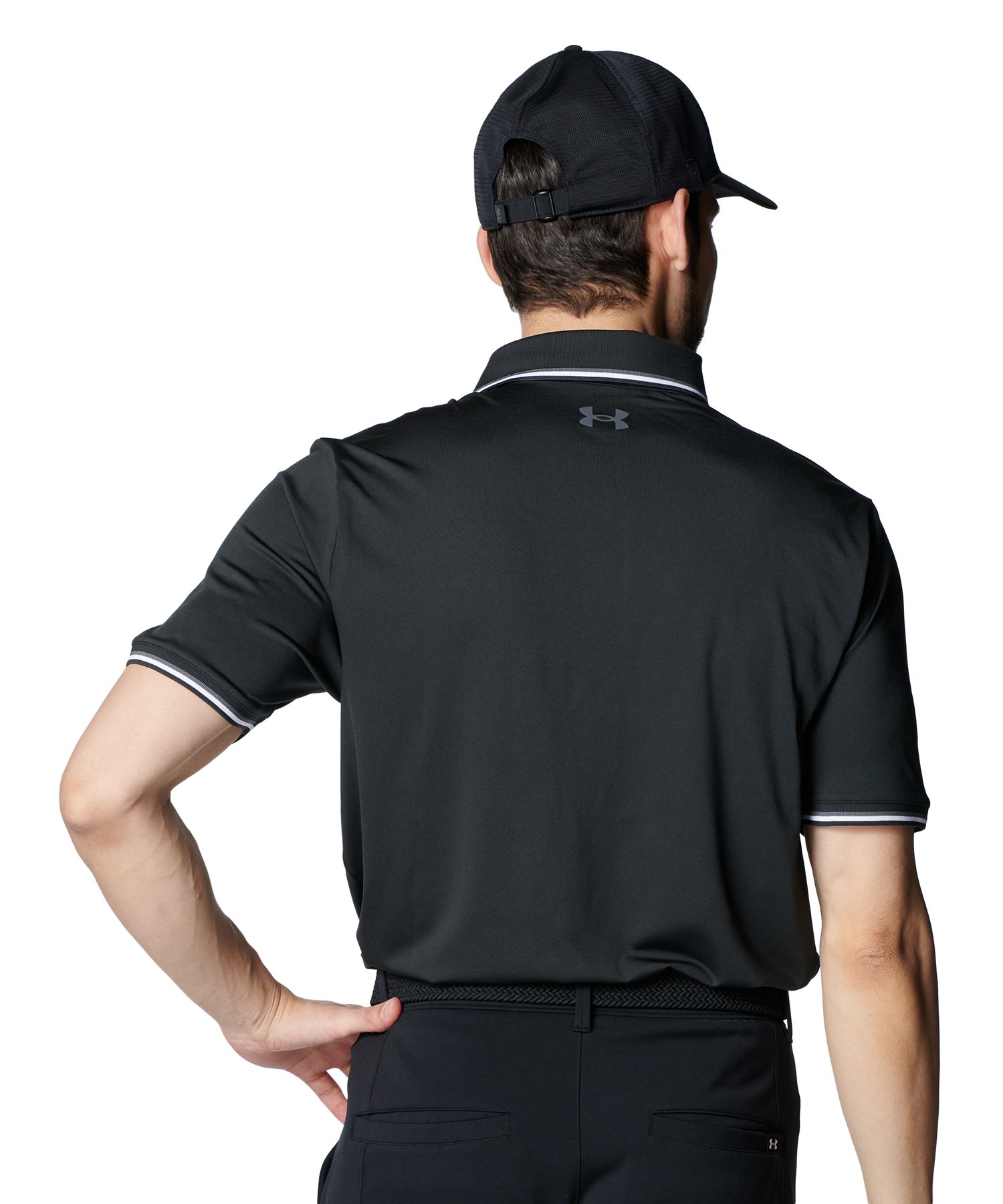 アンダーアーマー メンズ ポロシャツ UAプレーオフ3.0 リブ ポロ　白 アンダーアーマー メンズ ポロシャツ UAプレーオフ3.0 リブ ポロ