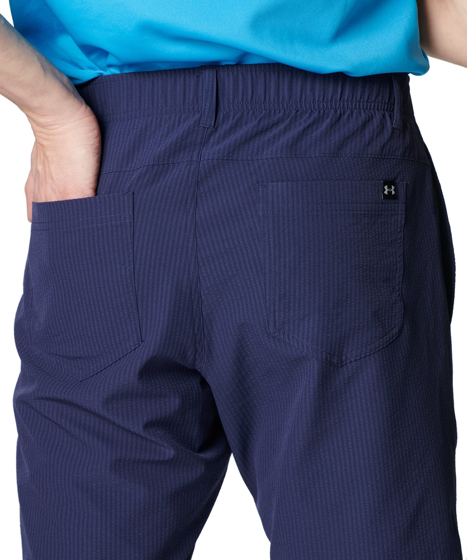 アンダーアーマー ゴルフ ショート ハーフ パンツ ブルー チェック サイズ85 UNDER ARMOUR （ネコポス配送）アンダーアーマー ゴルフ ハーフ
