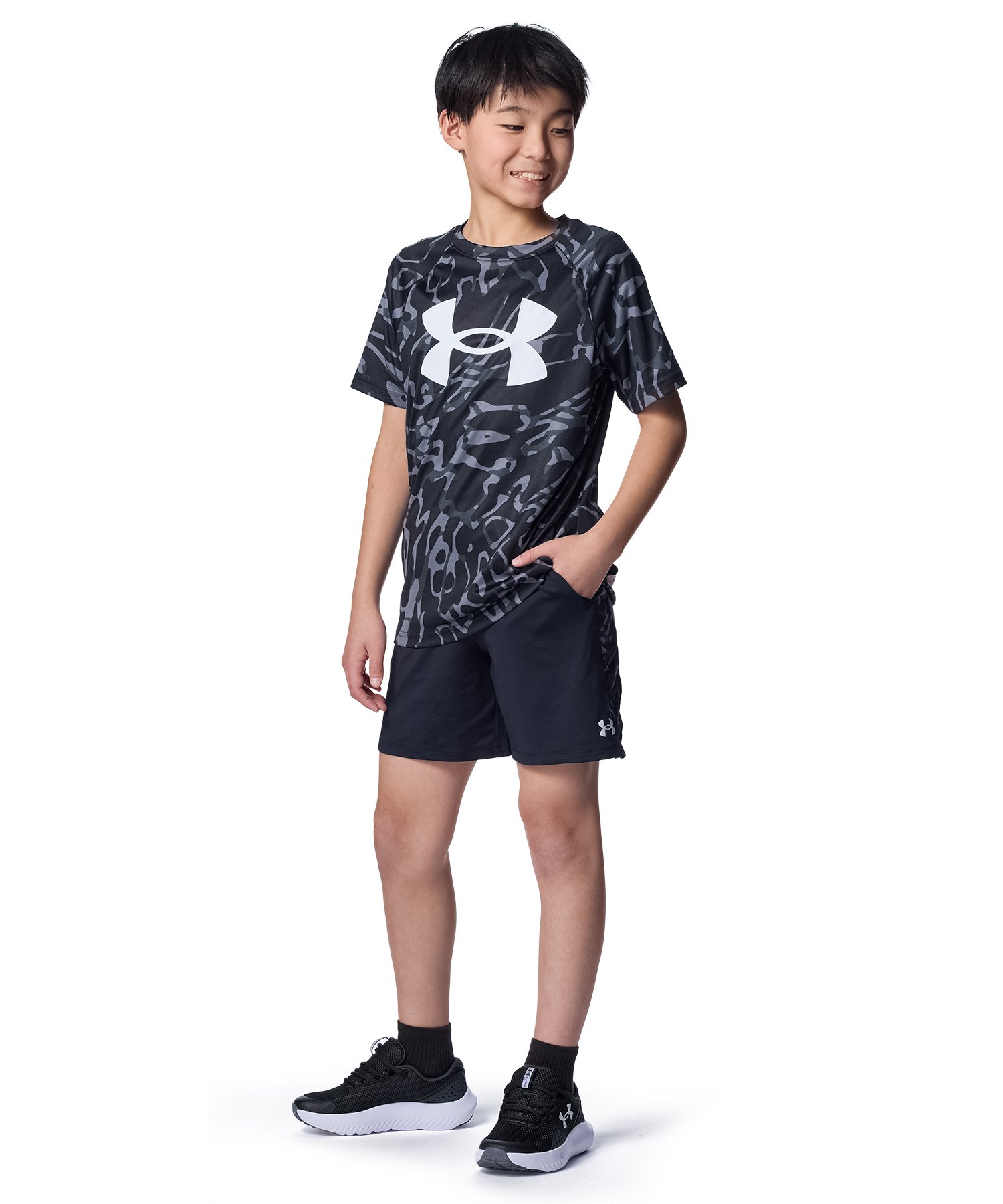 UA�e�b�N �x���g �v�����g �u���b�N �V���[�c�i�g���[�j���O/BOYS�j